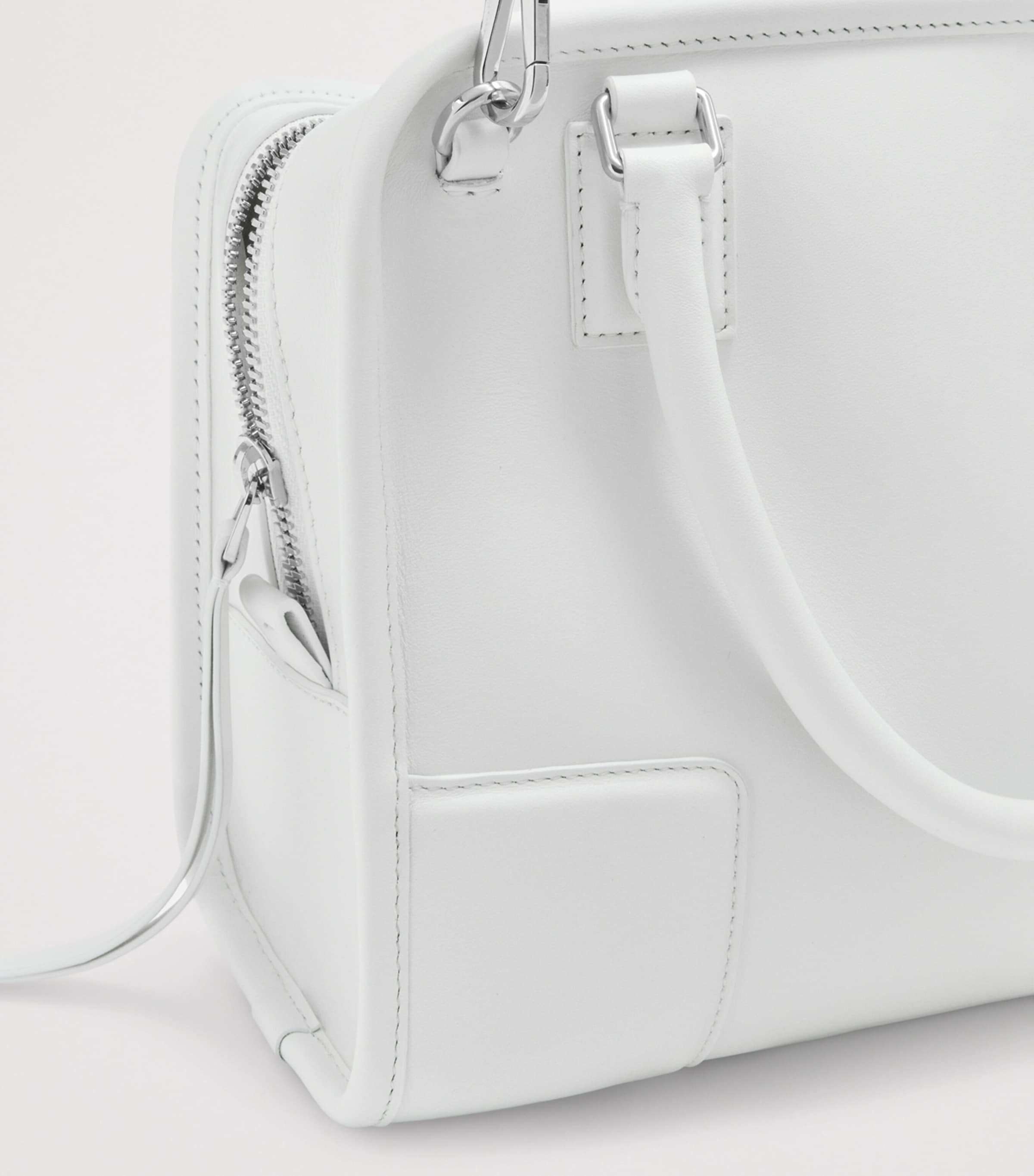 LOEWE Small Leather Amazona 180 Top-Handle Bag White Image 15