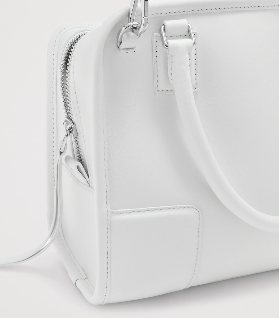 LOEWE Small Leather Amazona 180 Top-Handle Bag White Image 15