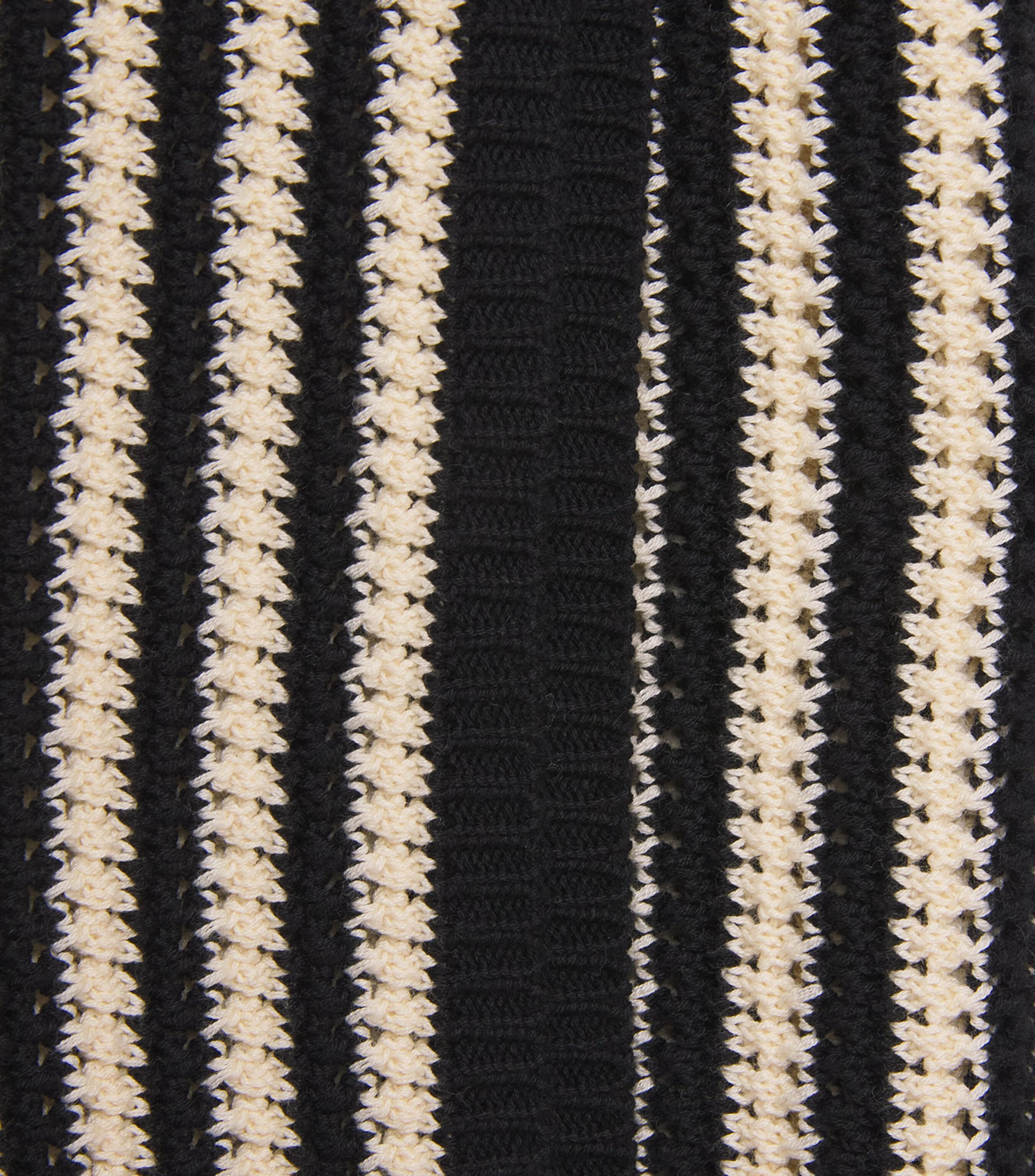 ANINE BING Womens Crochet Stripe Theo Sweater White/black Image 6