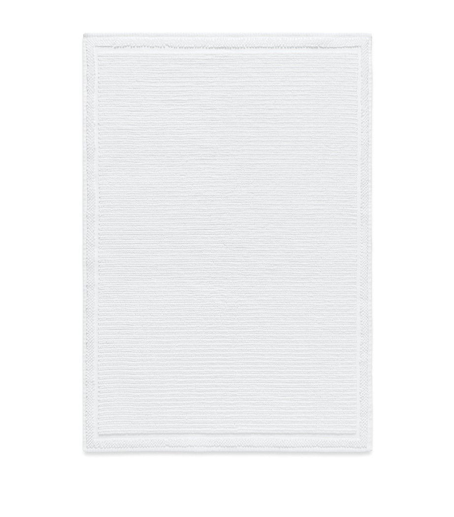 Organic Cotton Raya Bath Rug (60cm x 95cm) WHITE Image 3
