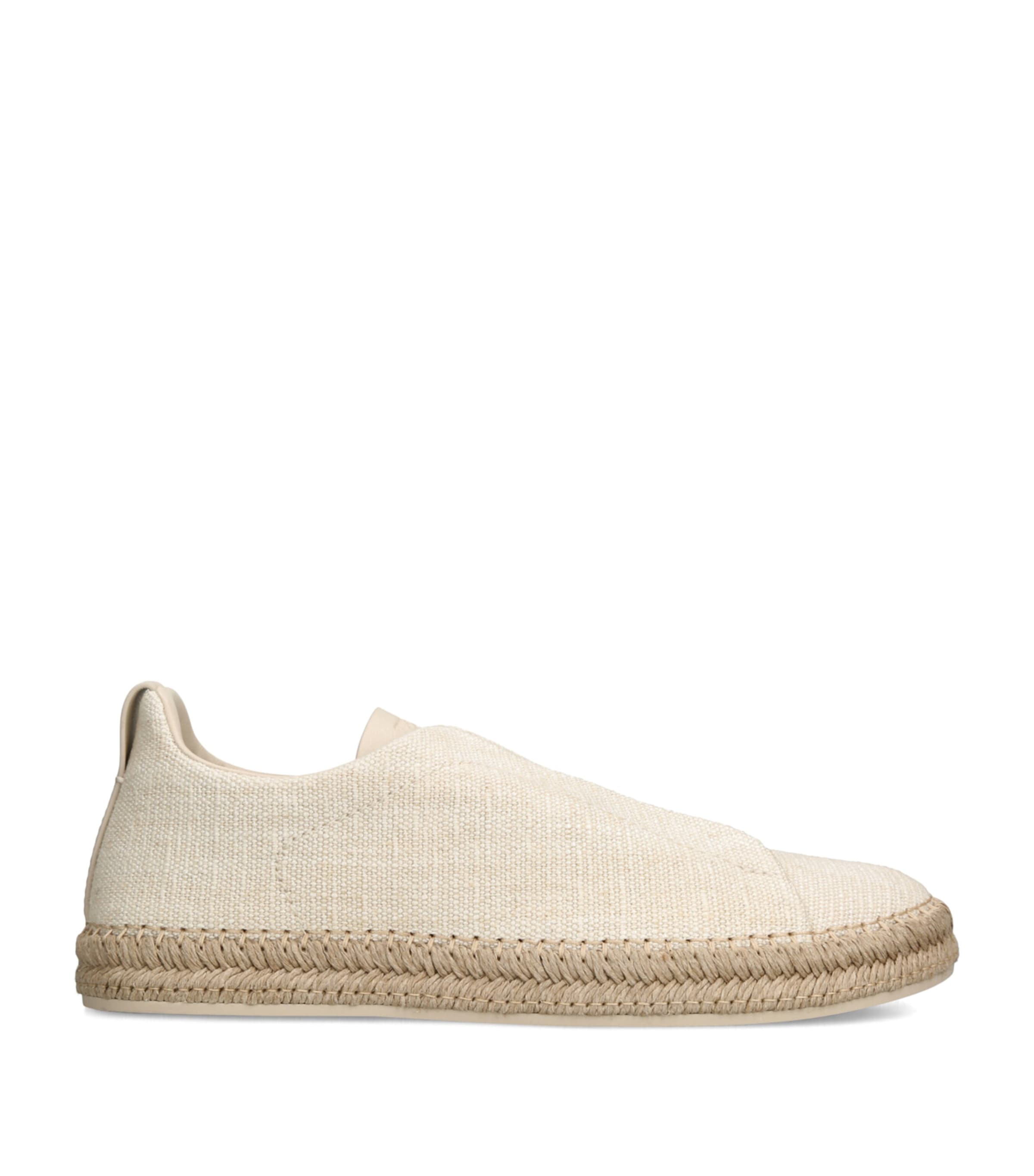 Zegna Canvas Triple Stitch Espadrilles | Men Shoes | Trainers | Low-Top Trainers | Slip-On Trainers | Designers | Zegna