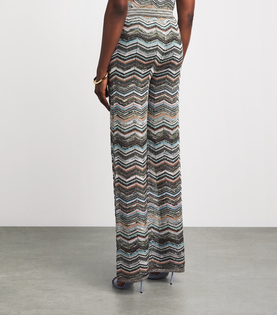 Missoni Womens Zigzag Straight Trousers Smspo Mltclr W Bk,bn Image 5