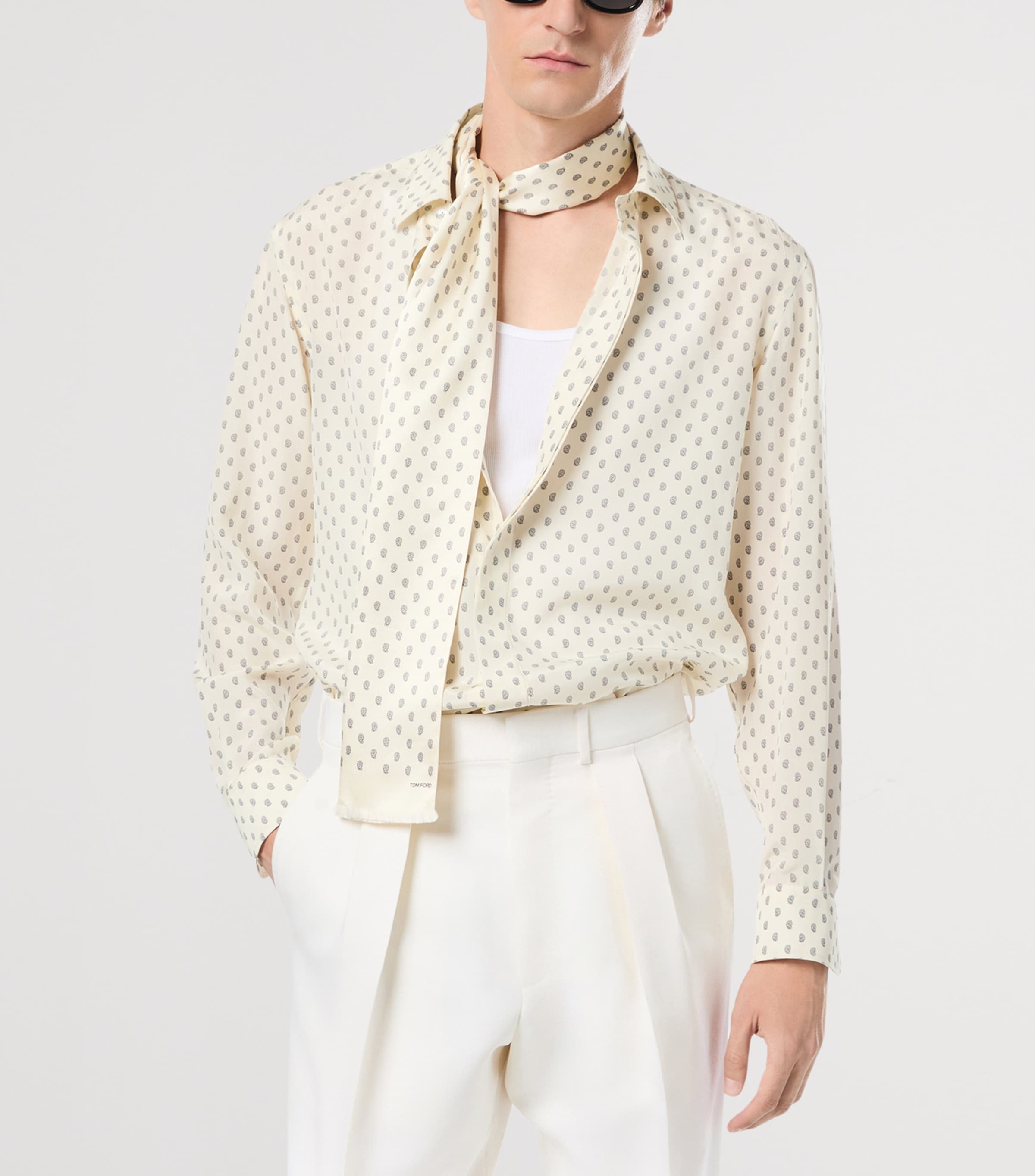 Silk Micro-Pattern Shirt WUC Image 2