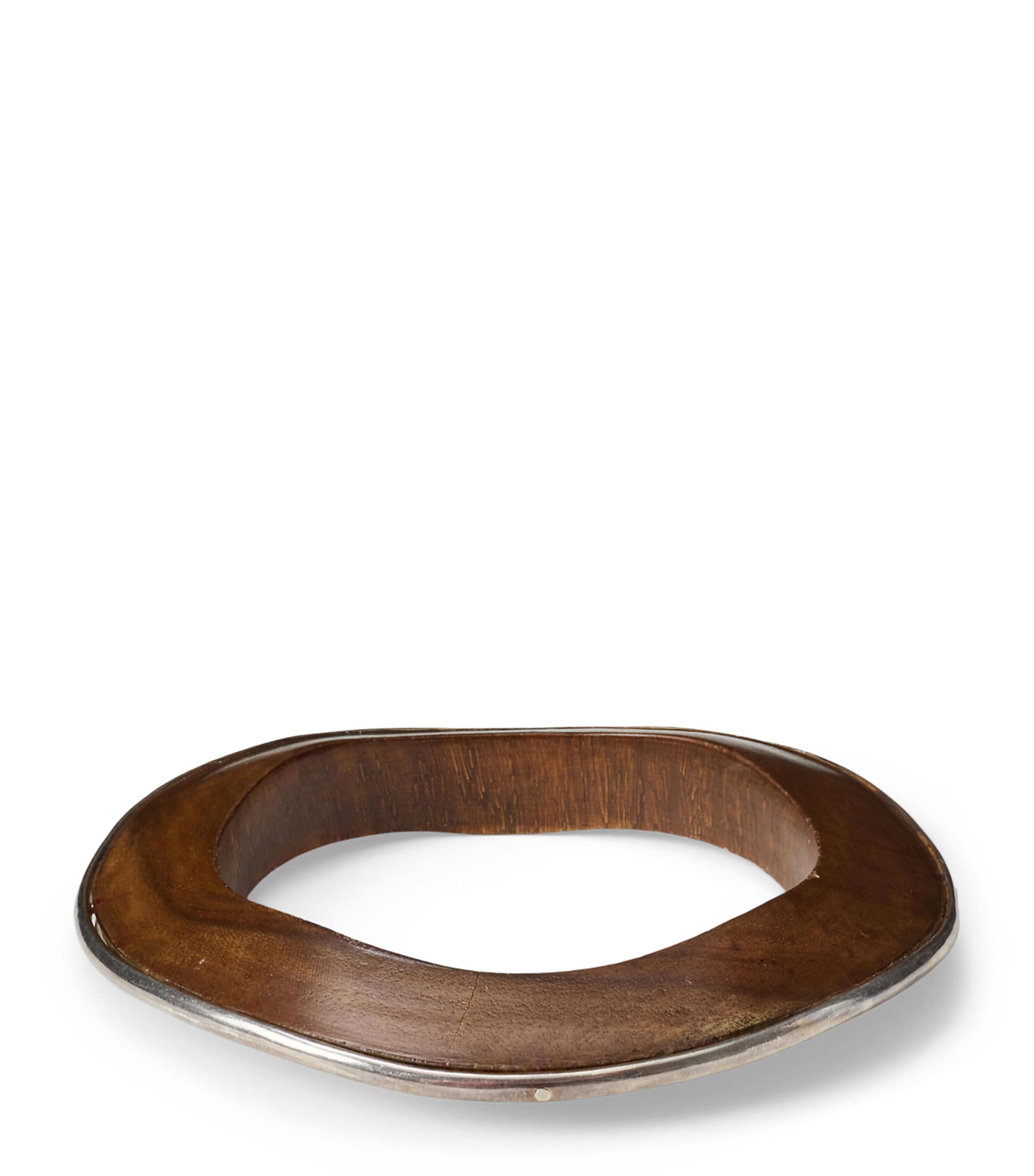 Ralph Lauren Collection Wood and Silver-Tone Asymmetrical Cuff Brown/silver Image 1