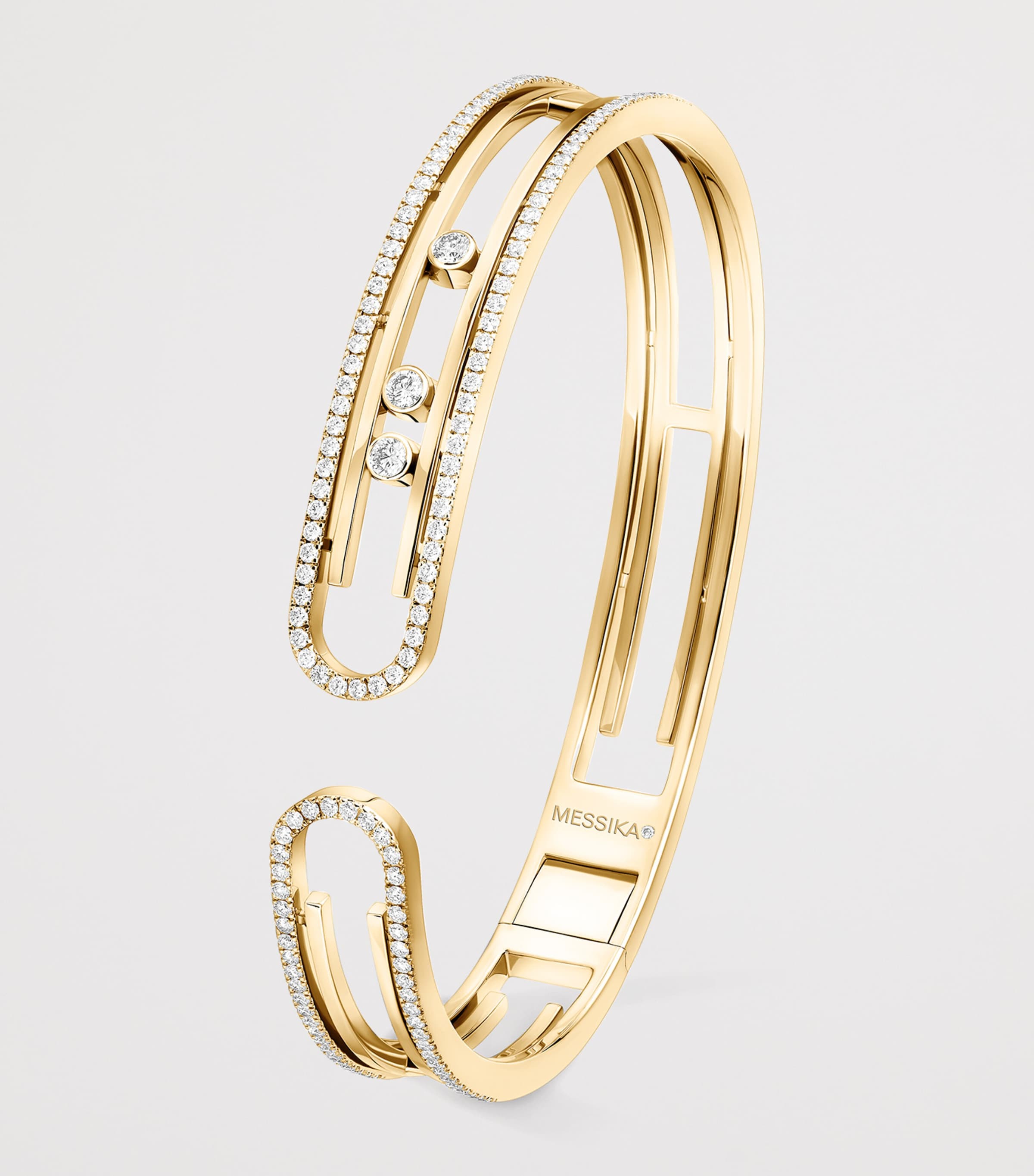 Messika Move 10th Birthday Yellow Gold and Diamond Bangle (0.91ct) Yellow Gold Image 3