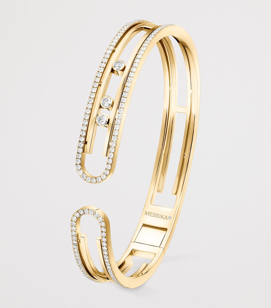 Messika Move 10th Birthday Yellow Gold and Diamond Bangle (0.91ct) Yellow Gold Image 3