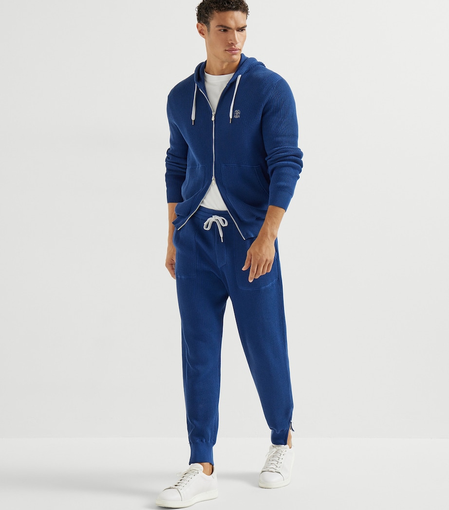 Brunello Cucinelli Mens Cotton Knitted Hoodie Image 5