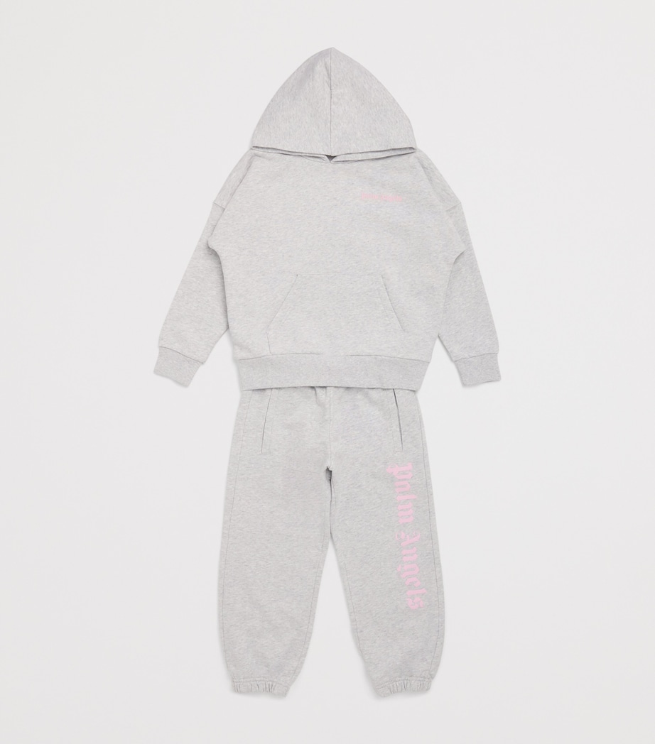 Cotton Classic Logo Sweatpants (4-12+ Years) 083BGREY-ROSE PINK Image 3
