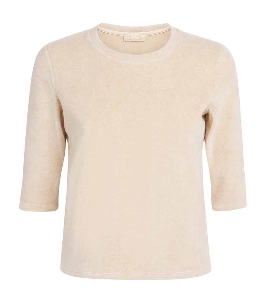 Suzie Kondi Womens Cotton-Blend Corfu T-Shirt Oatmeal Heather Image 1