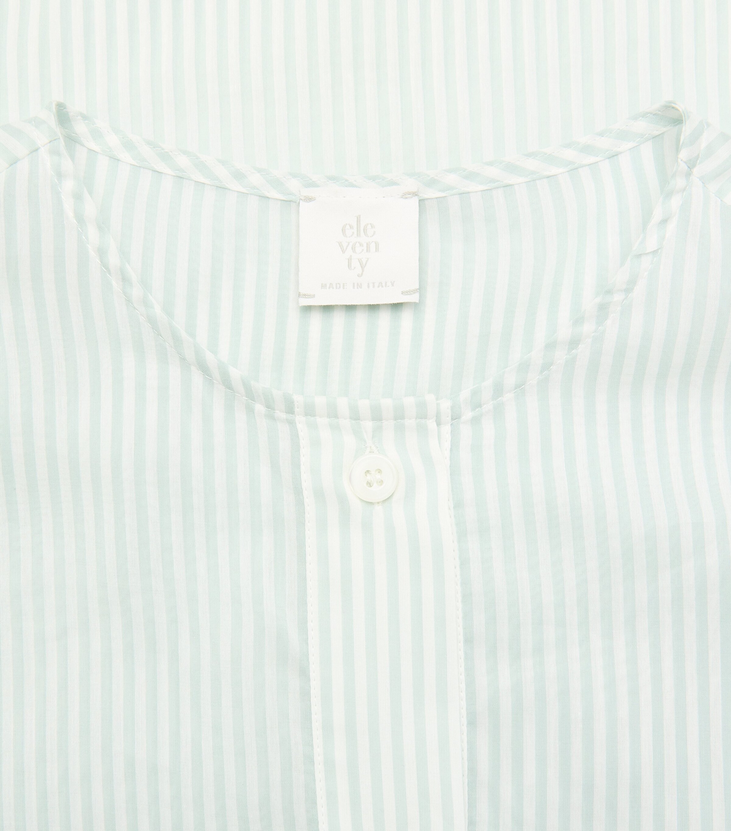 Eleventy Womens Cotton-Silk Stripe Shirt Giada Image 6