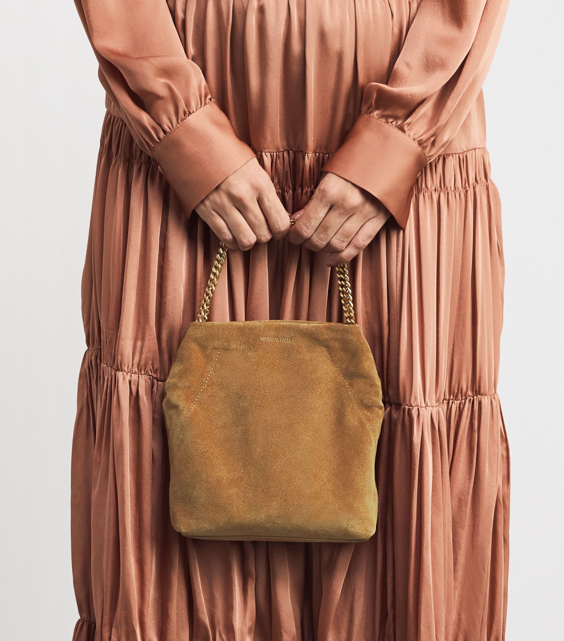 Small Suede Slouch Top-Handle Bag ACORN Image 5