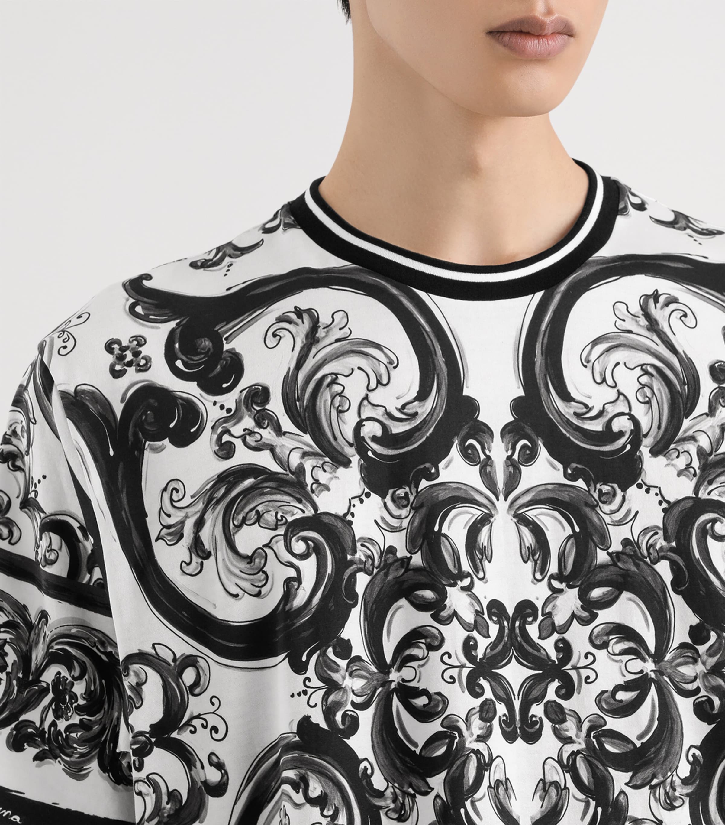 Cotton Majolica Print T-Shirt HX5DQ-MAIOLICA Image 2