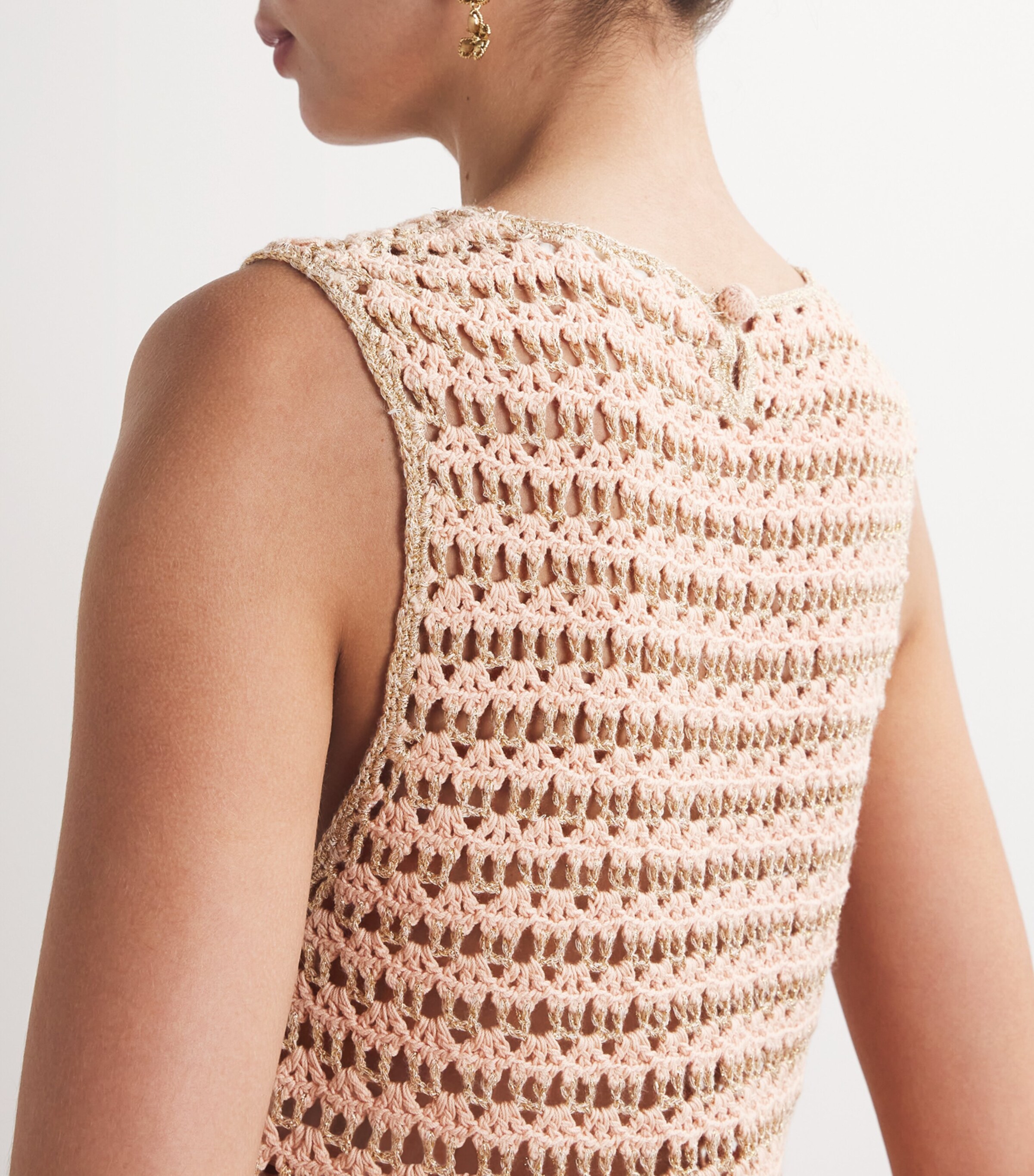 Zimmermann Pink Crochet Tallow Tank Top | Harrods US