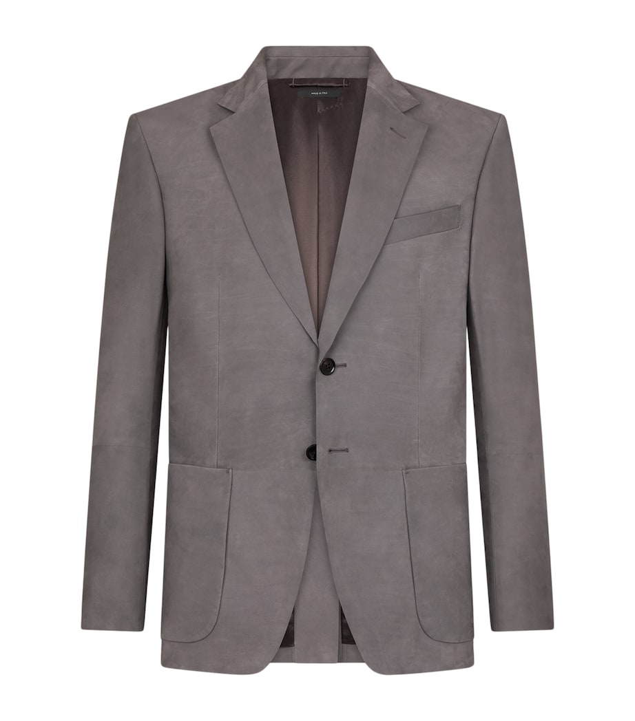 Suede Single-Breasted Blazer TBJ Image 1