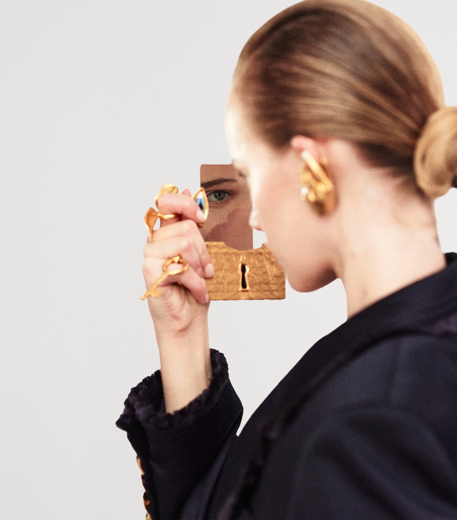 Padlock Eye Keychain 001 GOLD Image 2