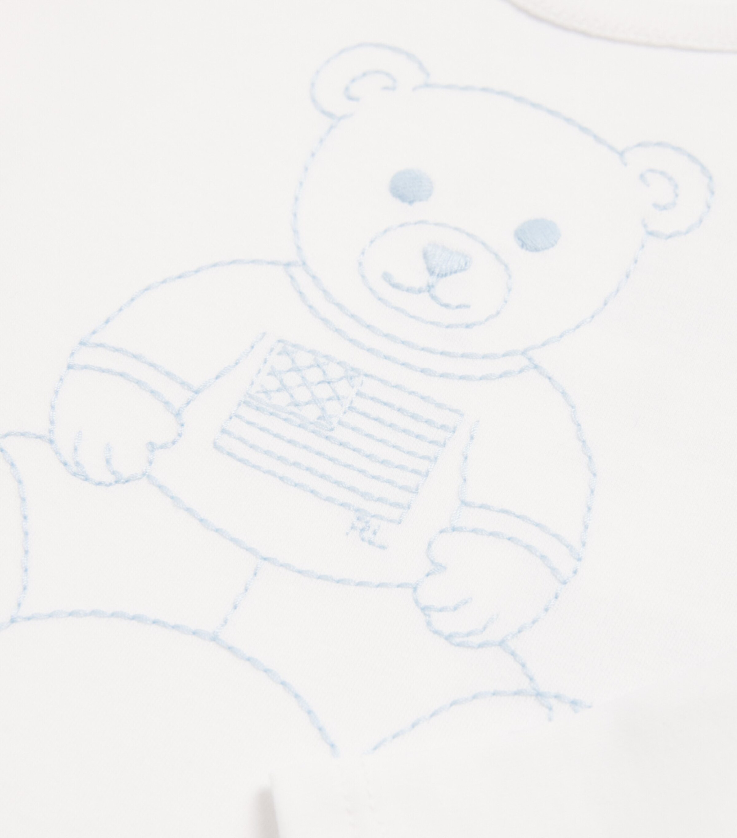 Ralph Lauren Kids Embroidered Bear Bodysuit (3-12 Months) White Image 3