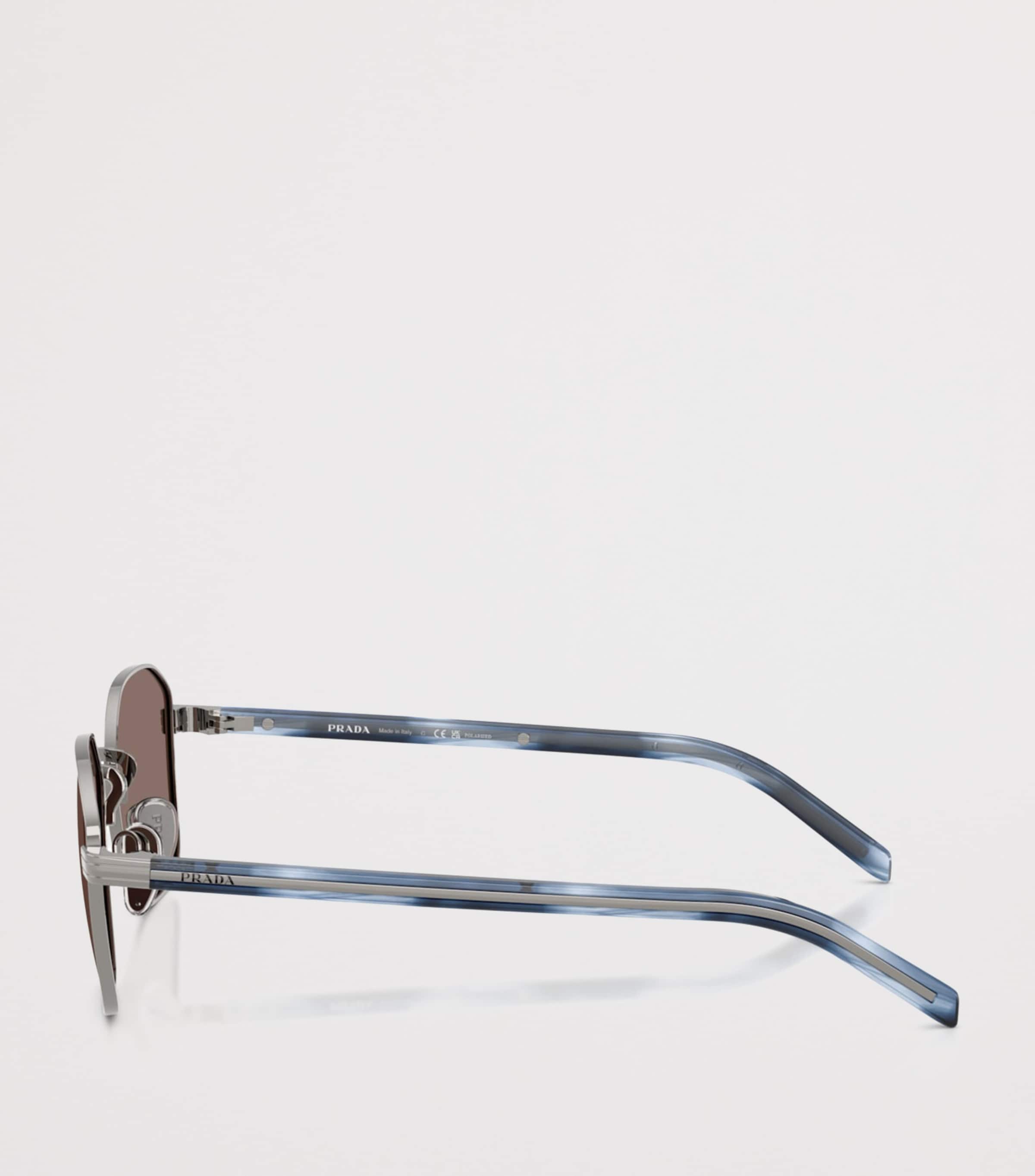 Prada Metal Geometric Sunglasses Grey Image 3