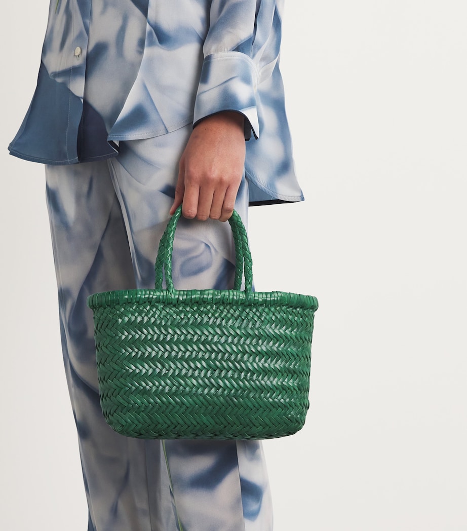 Mini Leather Flat Gora Tote Bag FOREST Image 5