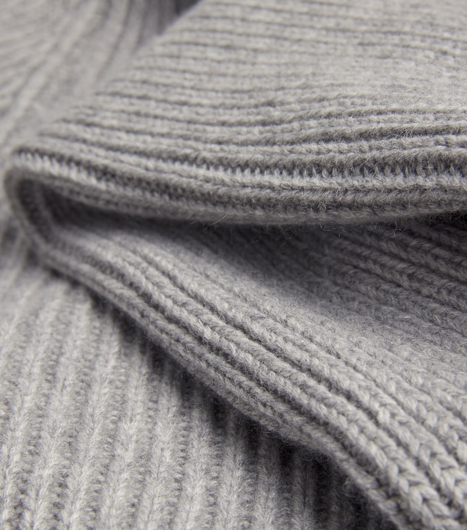 Cashmere Ribbed Rollneck Sweater HA0308 LIGHT GREY Image 5