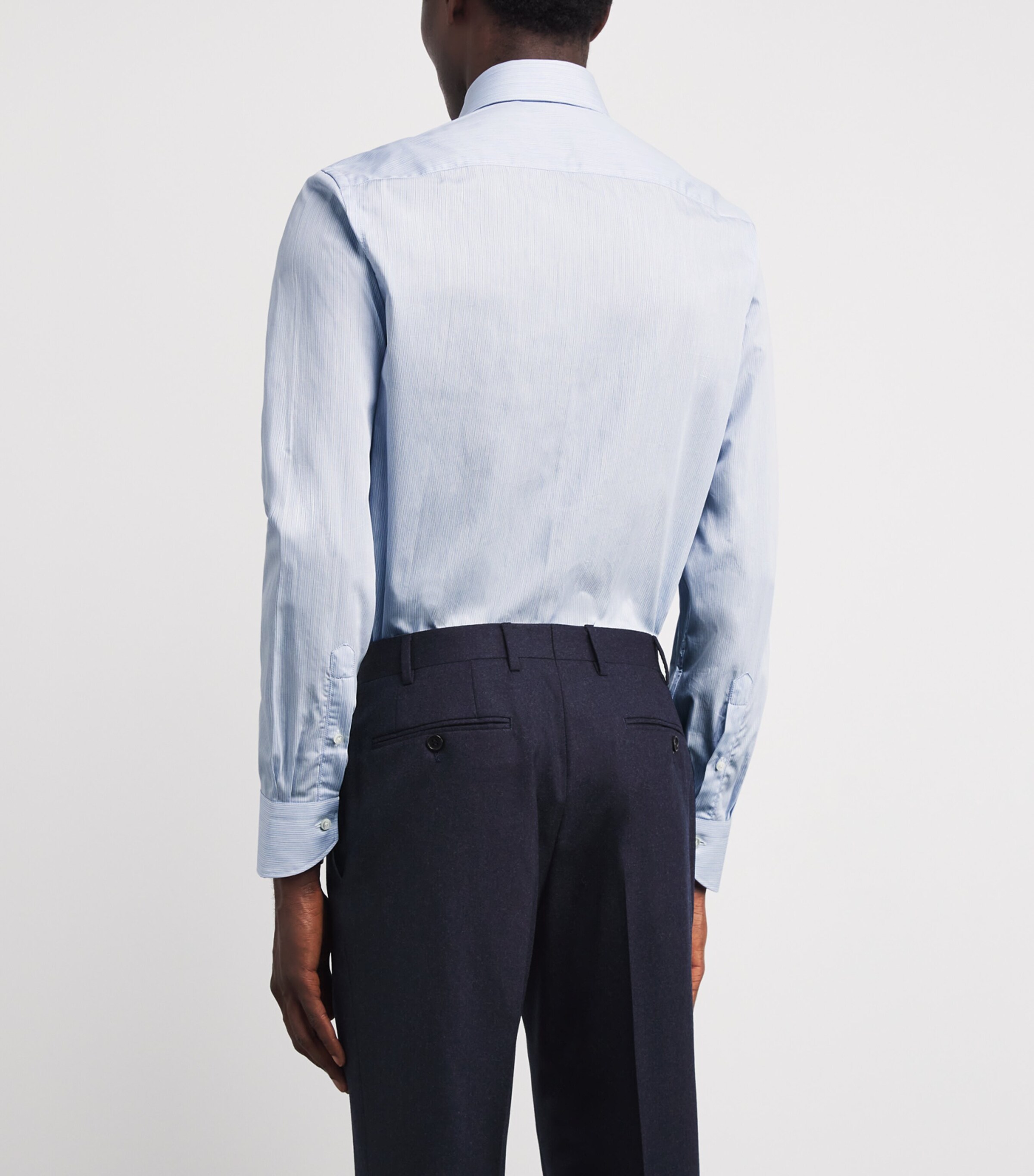 Canali Mens Cotton Stripe Shirt Image 4