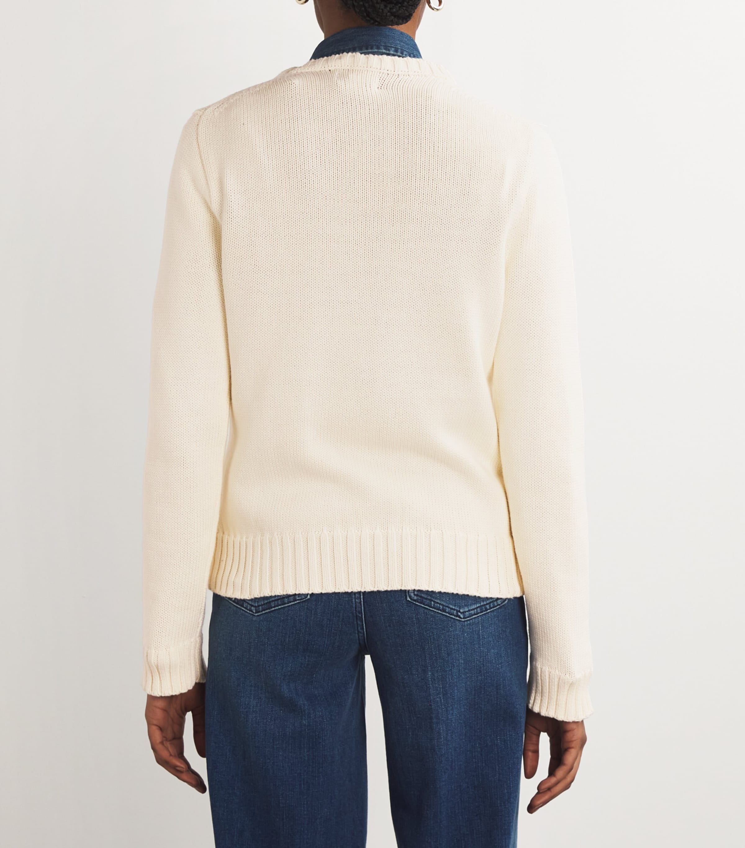 Cotton American Flag Sweater PCH CRM Image 4