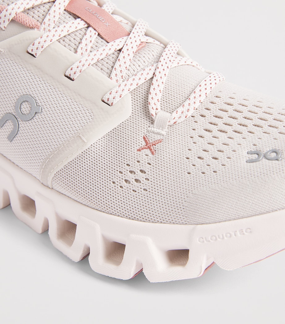 On Womens Cloud X 5 Trainers Pearl | Oyster Image 5