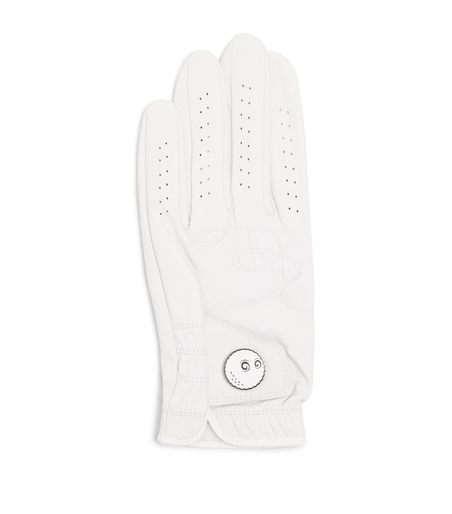 Malbon Mens Cabretta Leather Buckets Golf Glove White Image 1
