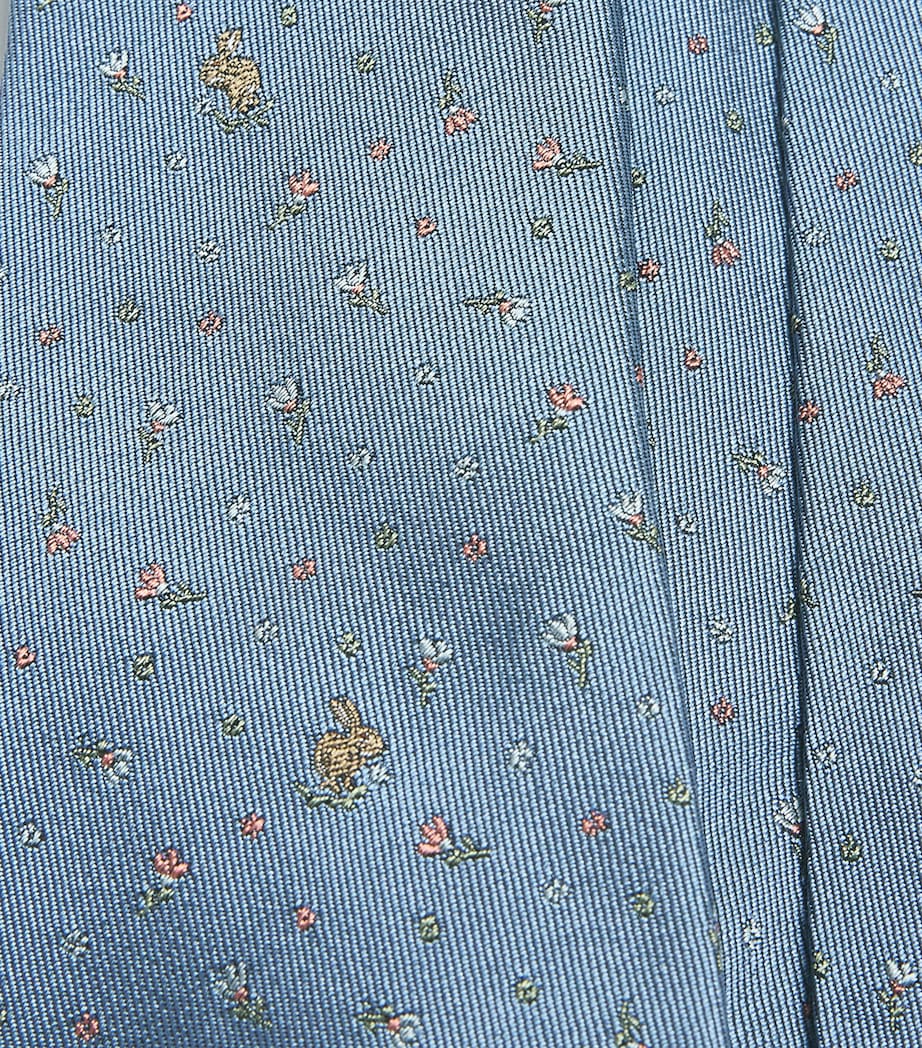 Silk Jacquard Rabbit Tie 41_BLUE Image 3