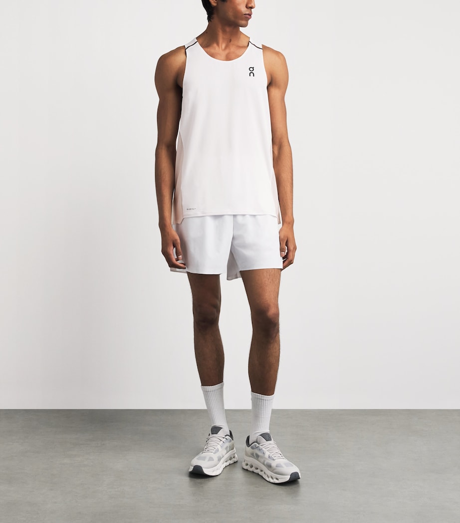 On Mens Performance Tank Top White | Silver Image 2