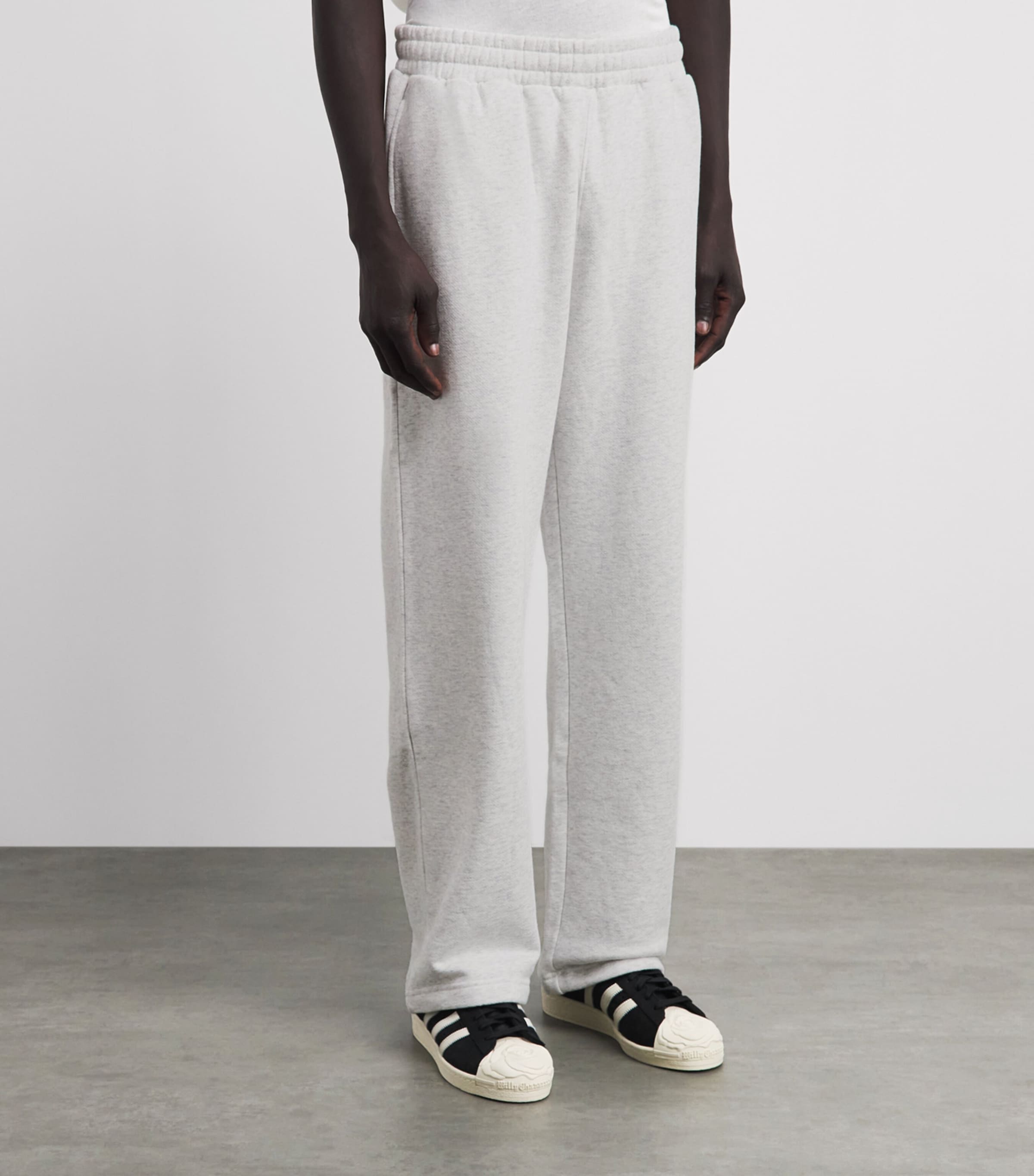 Cole Buxton Mens Cotton Uncuffed Sweatpants Light Grey Marl Image 4