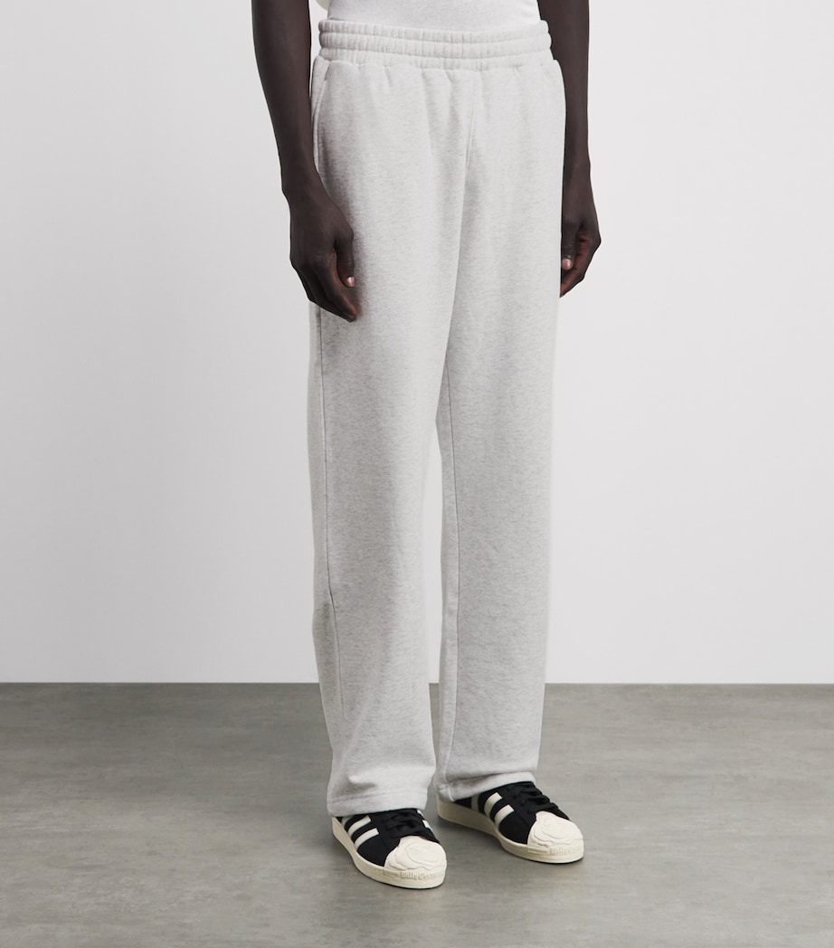 Cole Buxton Mens Cotton Uncuffed Sweatpants Light Grey Marl Image 4