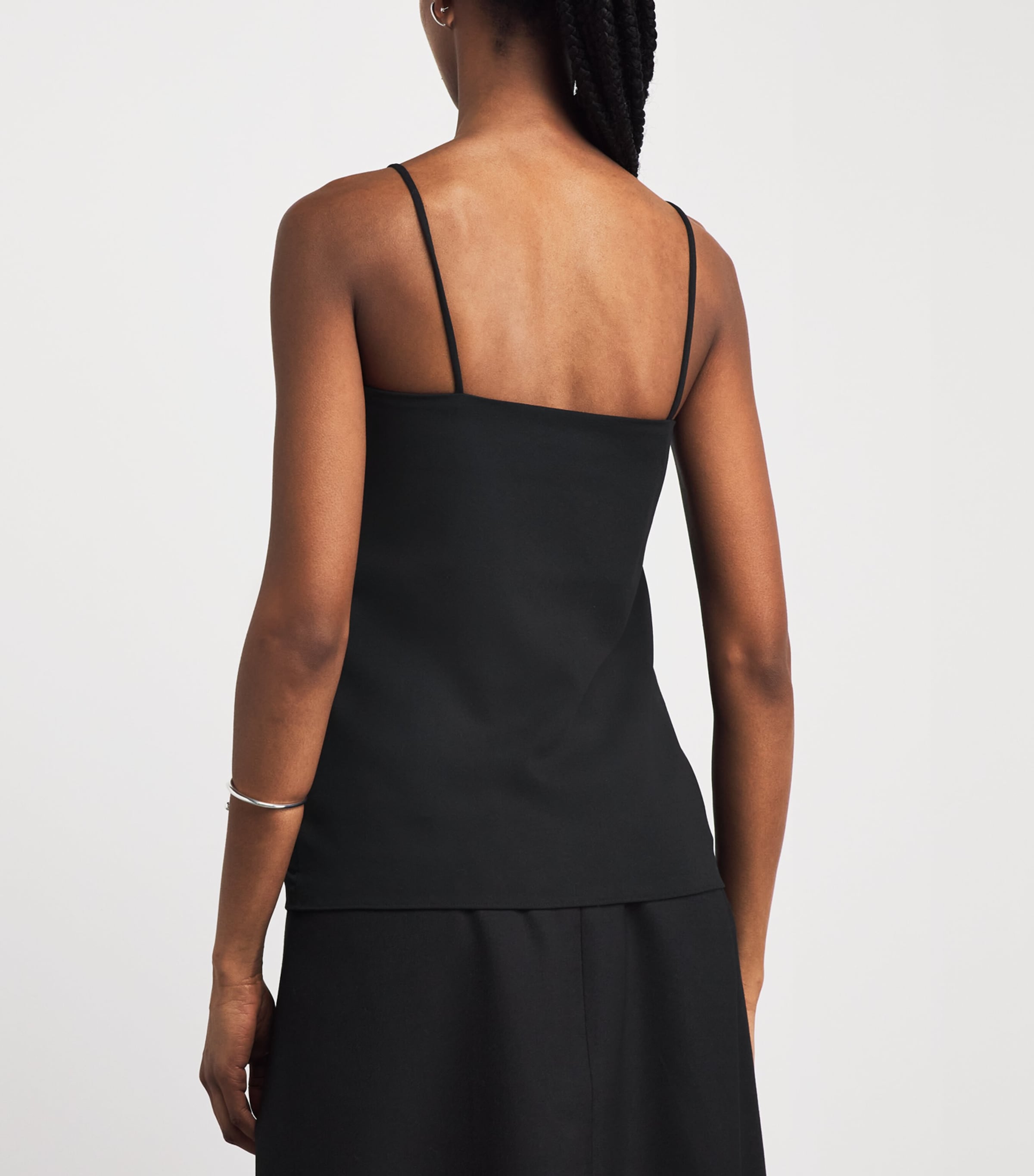 BITE Studios Womens Organic Wool Ruched Top Black Image 5