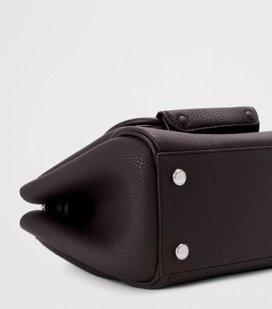 Small Calfskin Madrid Shoulder Bag DARK EBONY Image 10