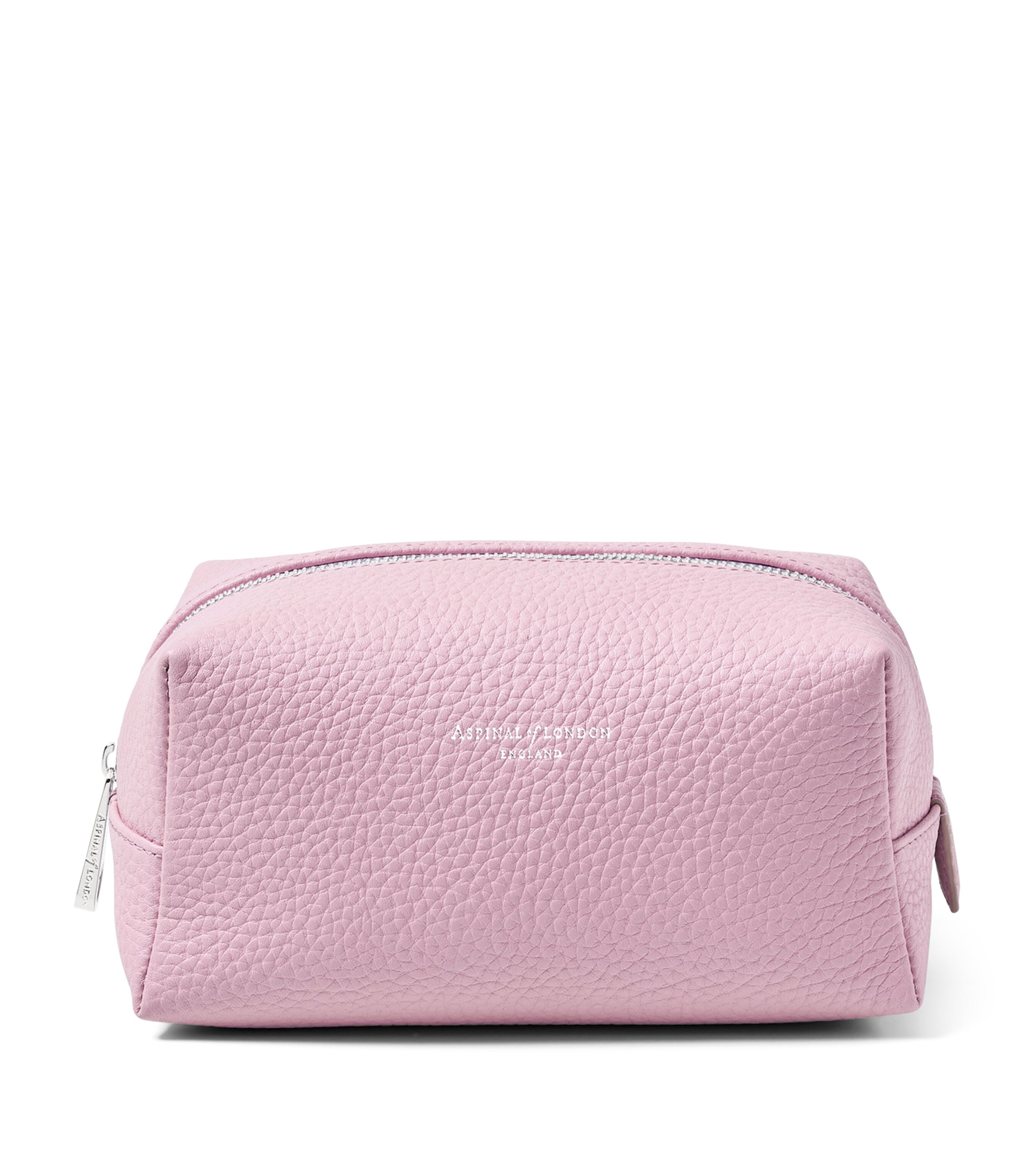 Aspinal Of London Leather London Make-up Bag In Purple