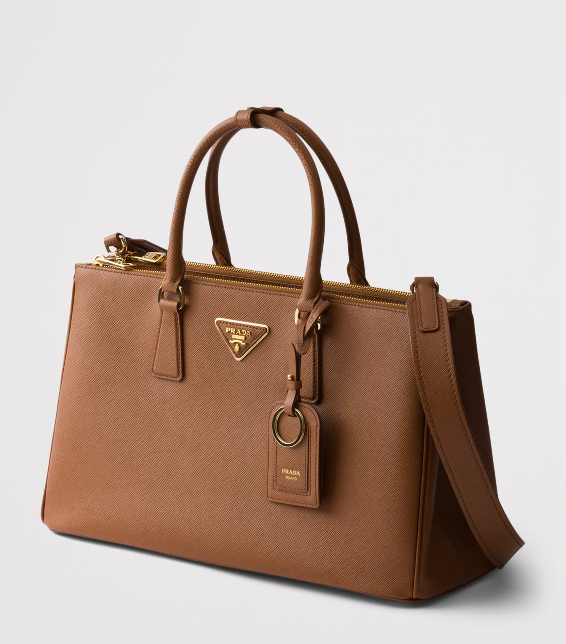 Prada Large Saffiano Leather Galleria Top-Handle Bag Brown Image 2