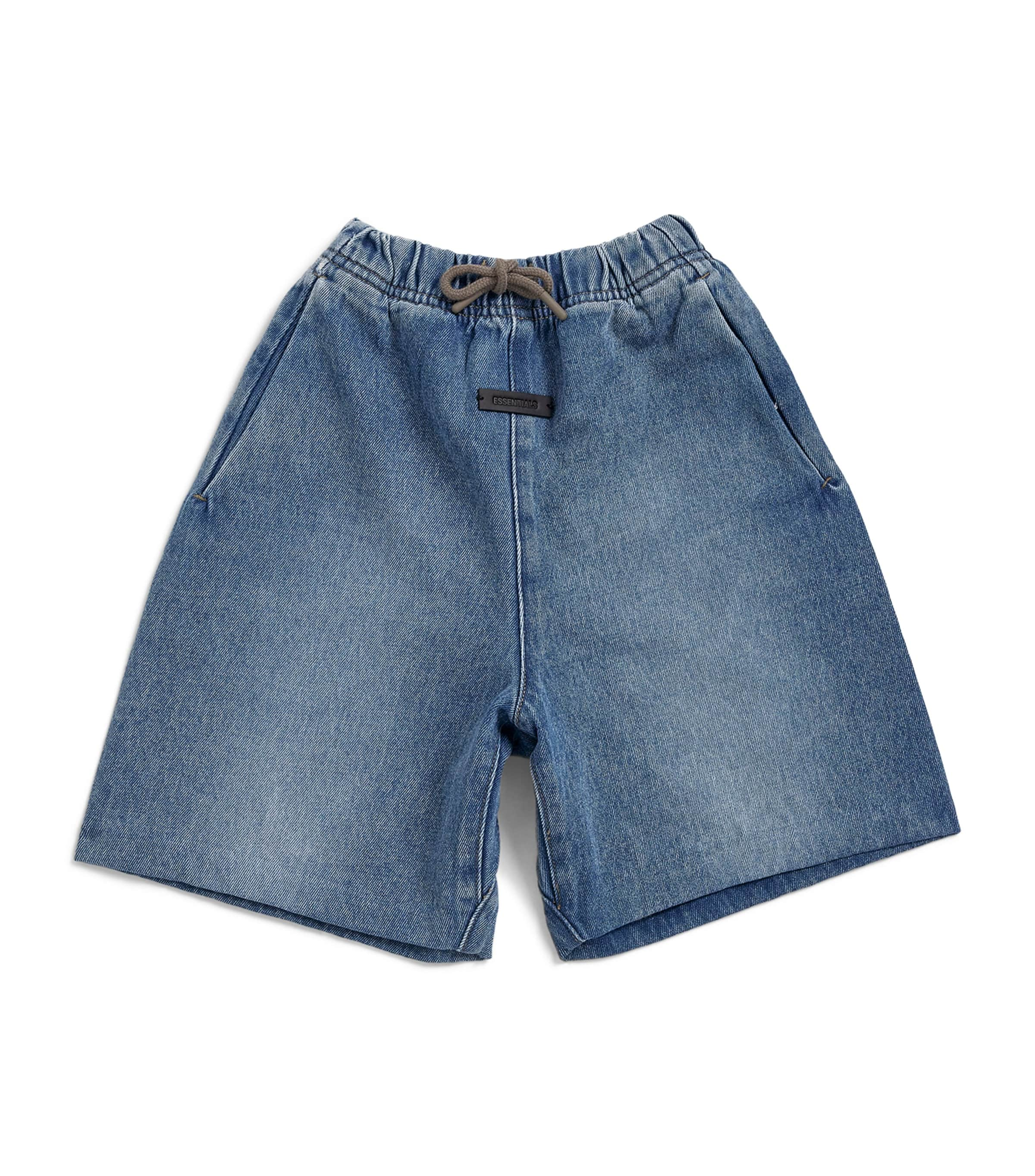 Essentials Kids' Denim Lounge Shorts In Blue