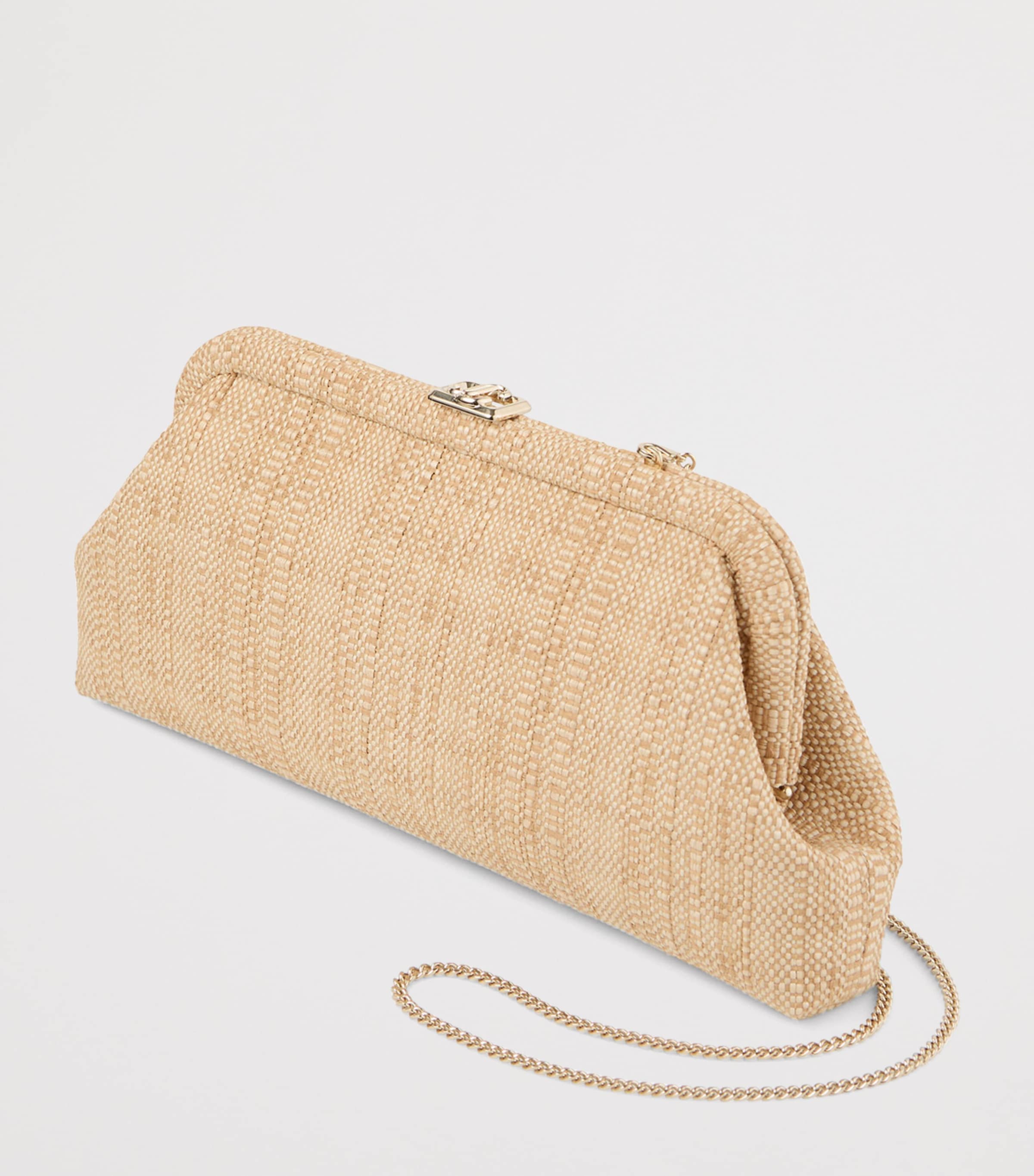 Jimmy Choo Skylar Woven Clutch Bag Natural/light Gold Image 2