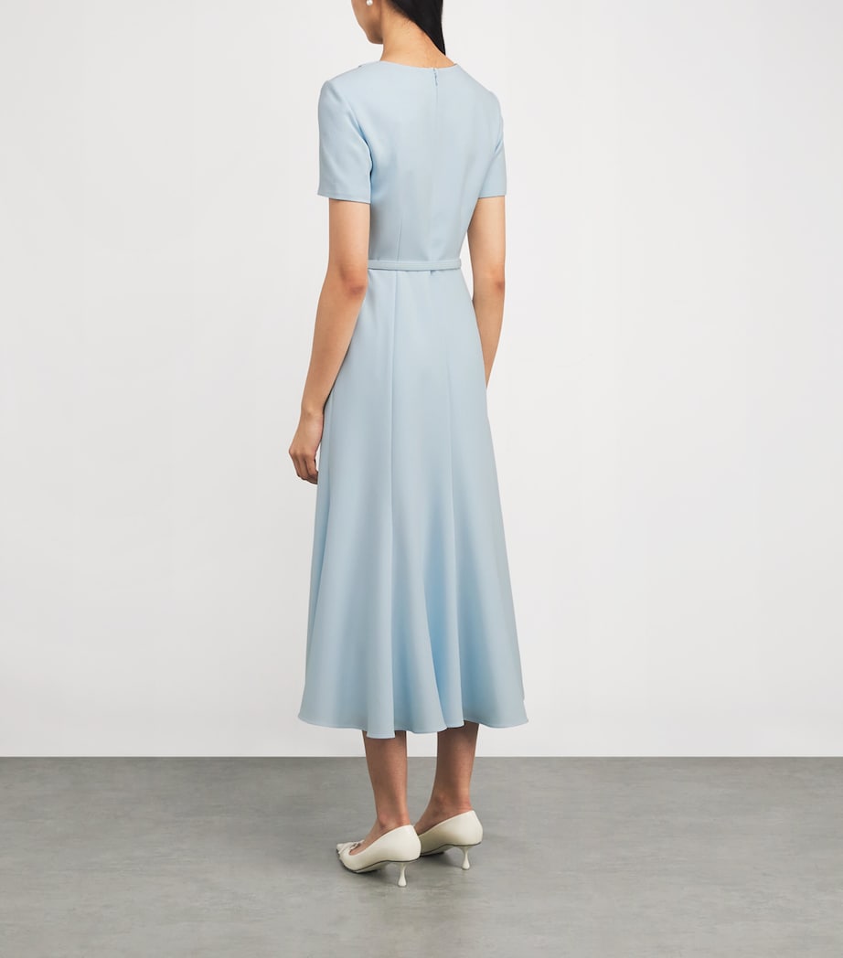 Roland Mouret Womens Cady Belted Midi Dress Blue Image 3