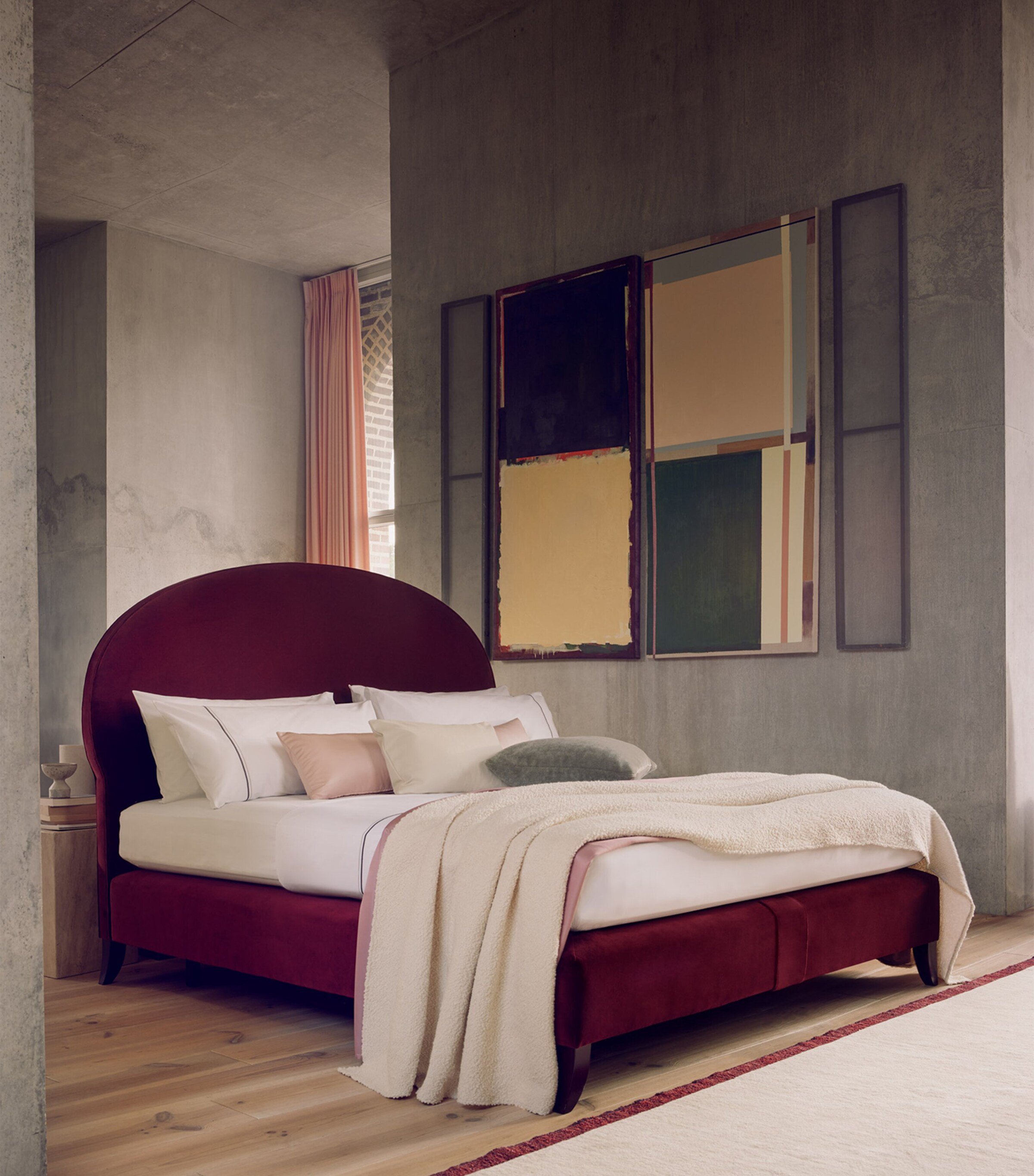 Elly Nº2 Bed BURGUNDY Image 2