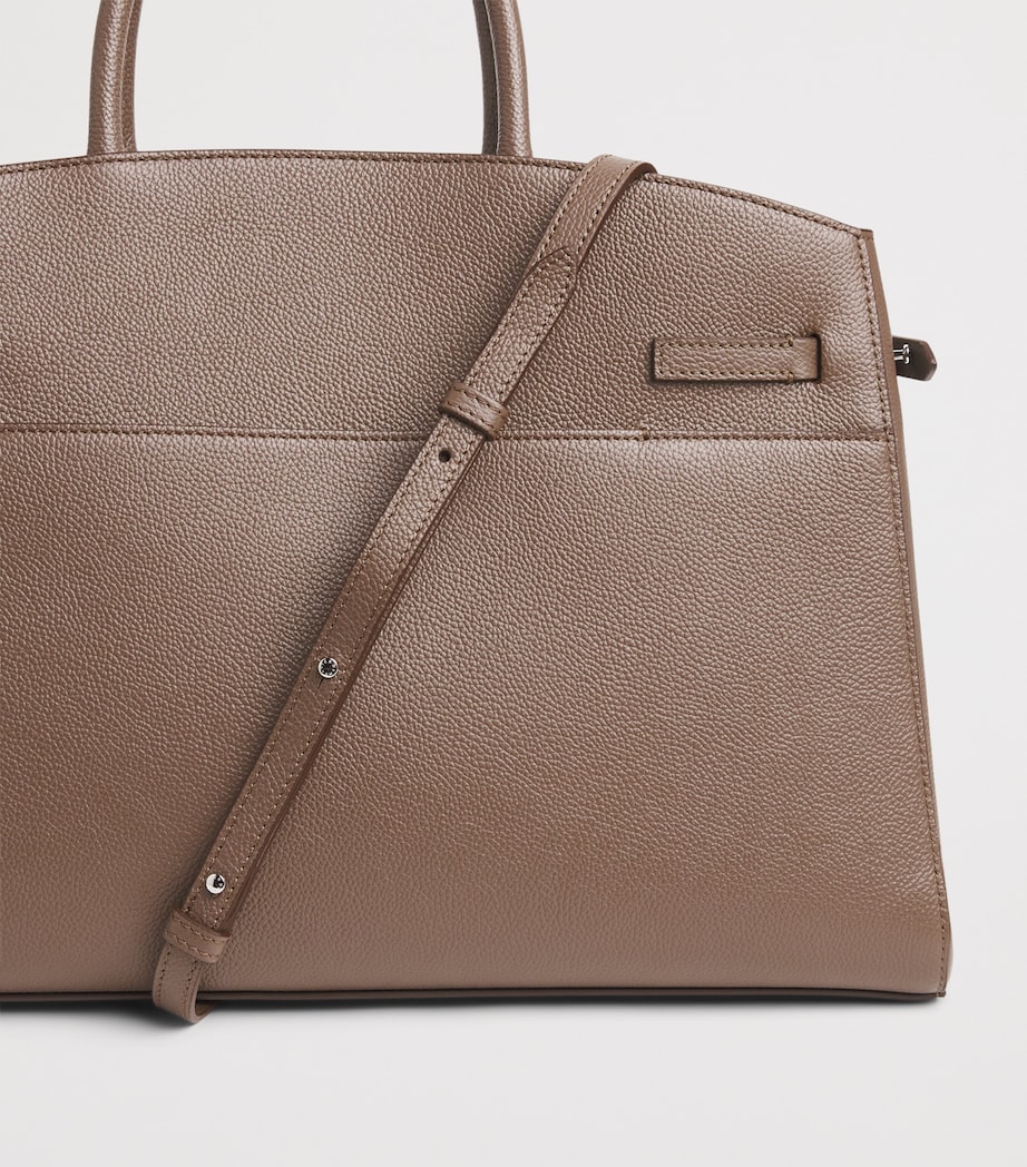 Leather Hudson Shoulder Bag DARK TAUPE F02 Image 6