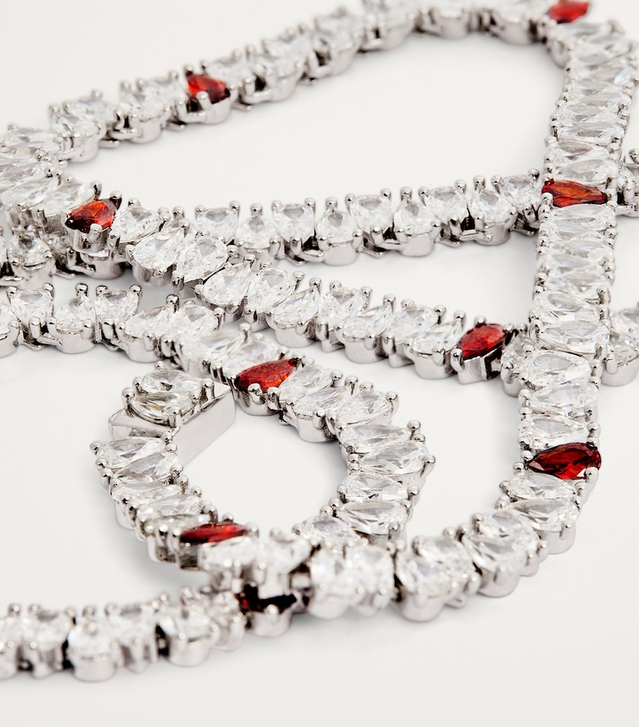 Sterling Silver Chain Necklace WHITE / BLOOD Image 5