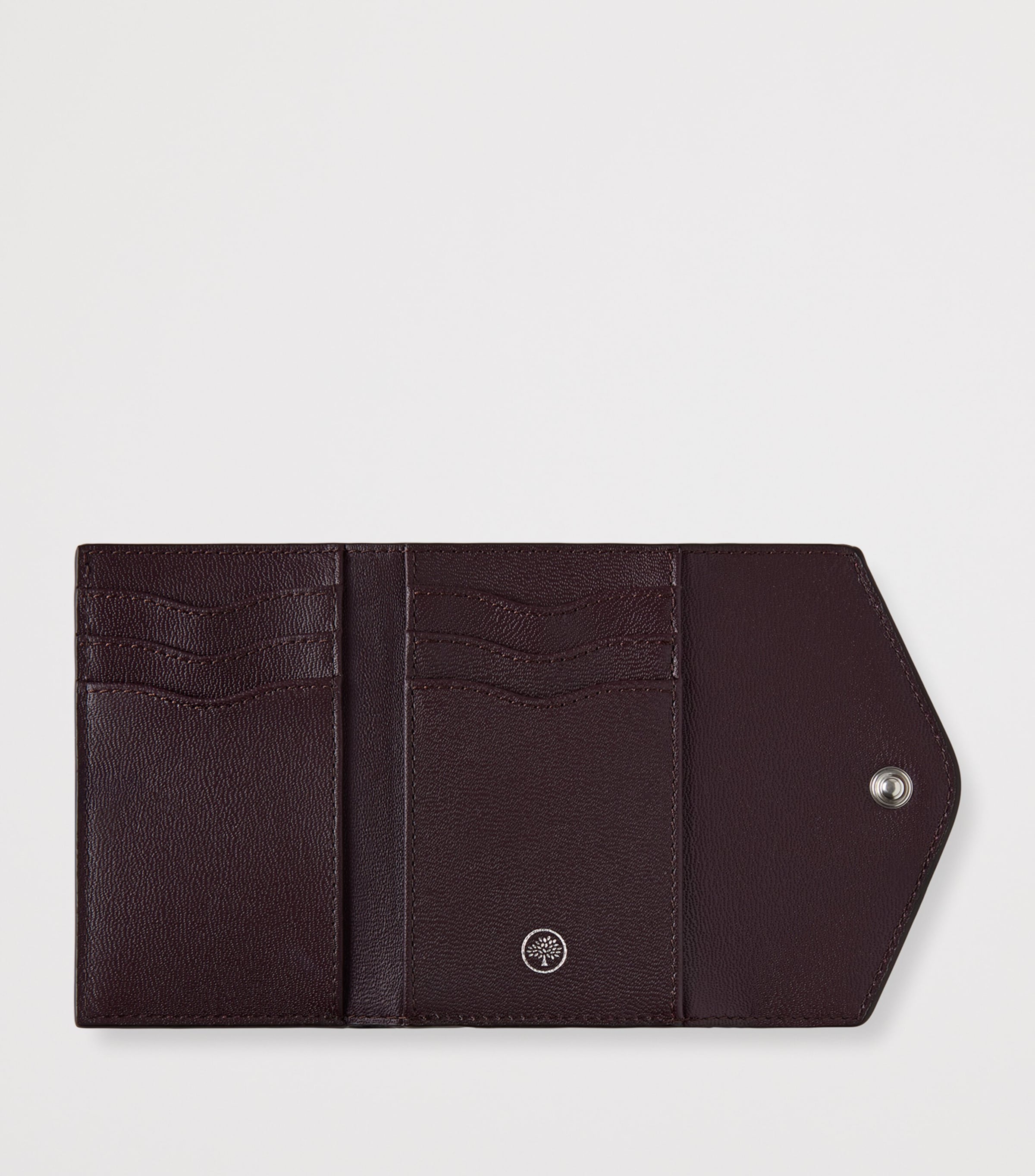 Mulberry Leather Folded Multi-Card Wallet Black Cherry Image 2