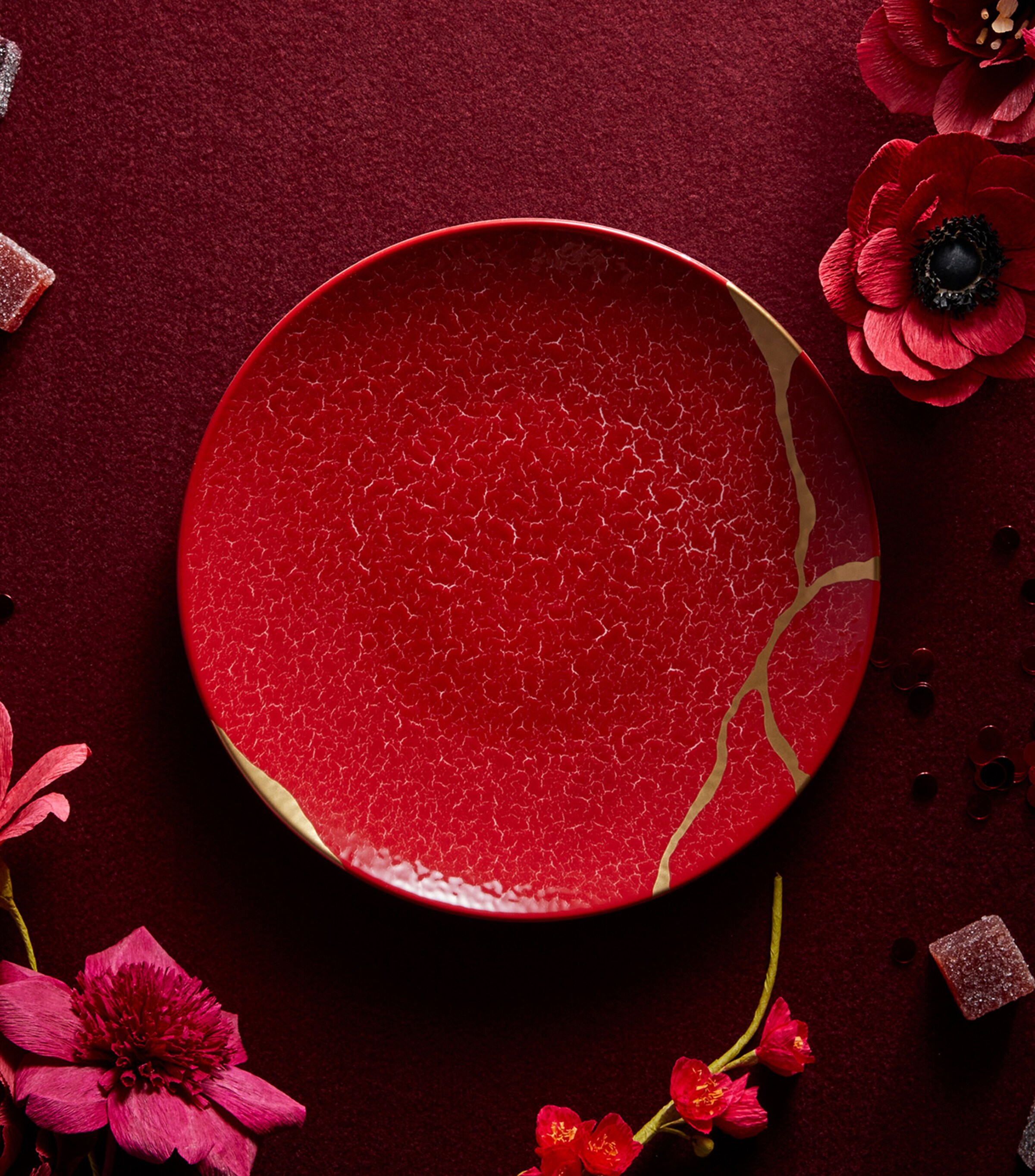 Kintsugi Rouge Empereur Dessert Plate (21cm) OR Image 2