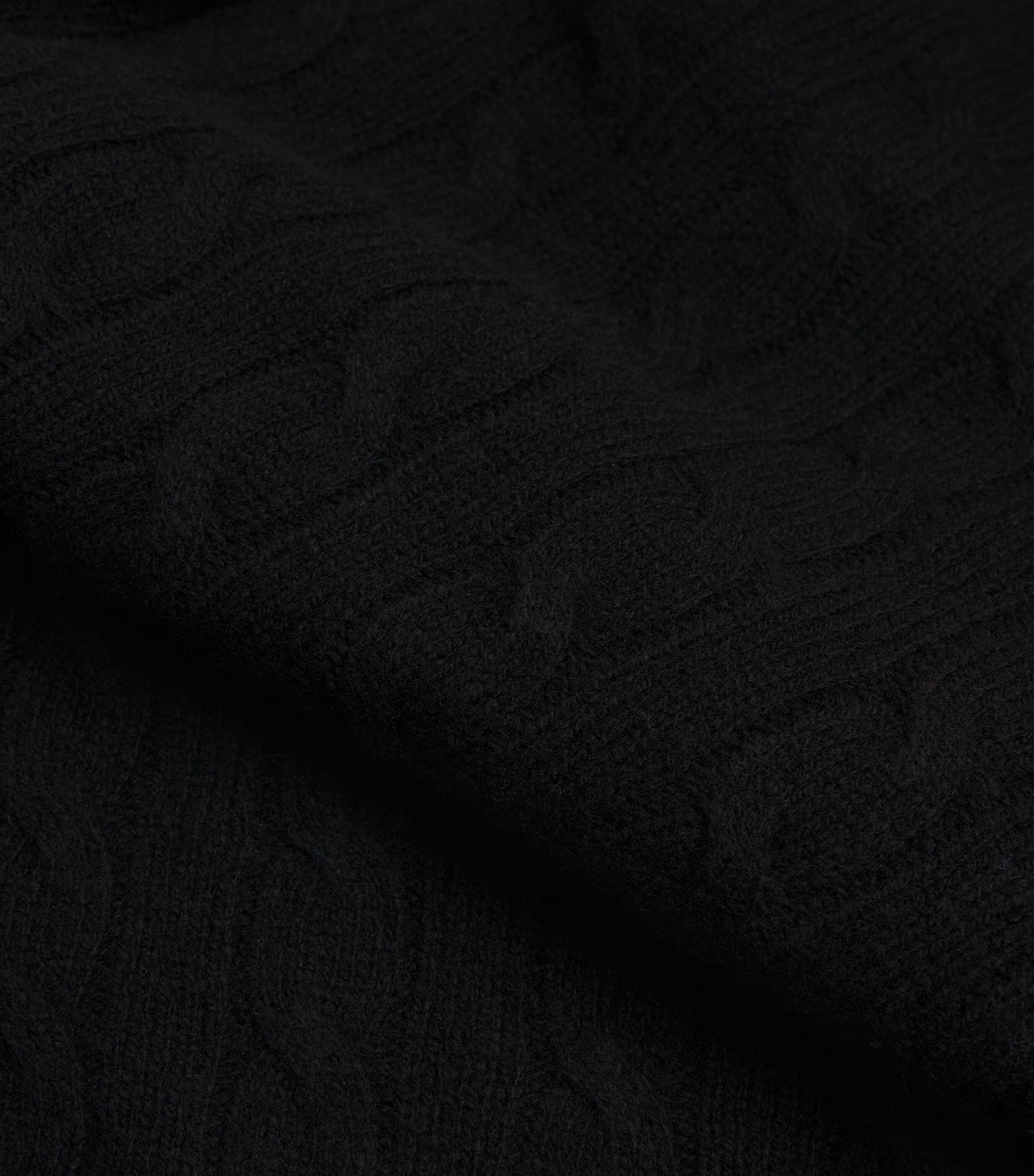 Wool-Cashmere Cable-Knit Sweater BLACK Image 5
