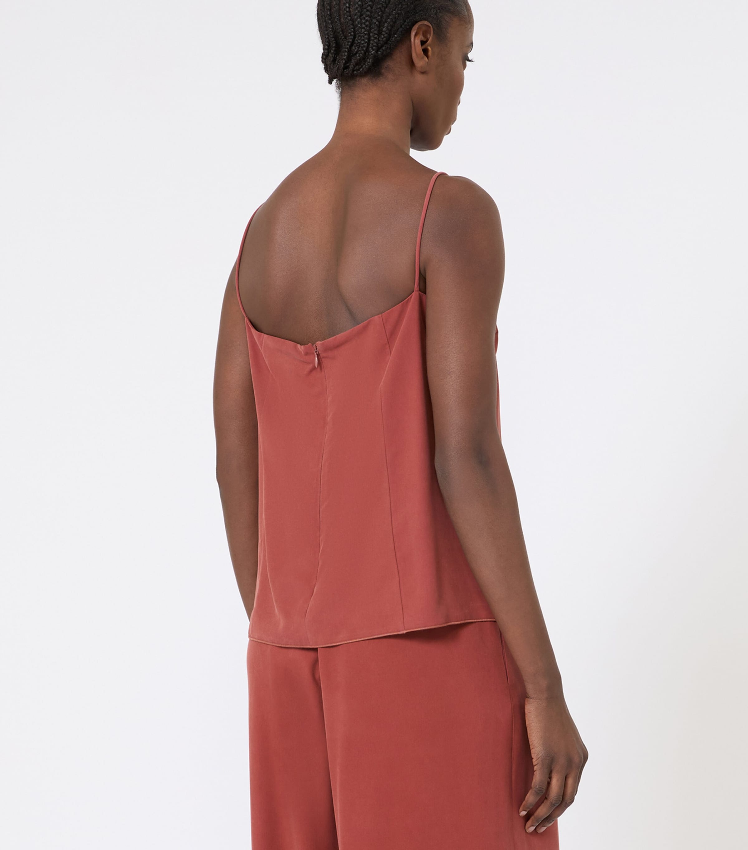 Silk Tank Top TERRA COTTA Image 3
