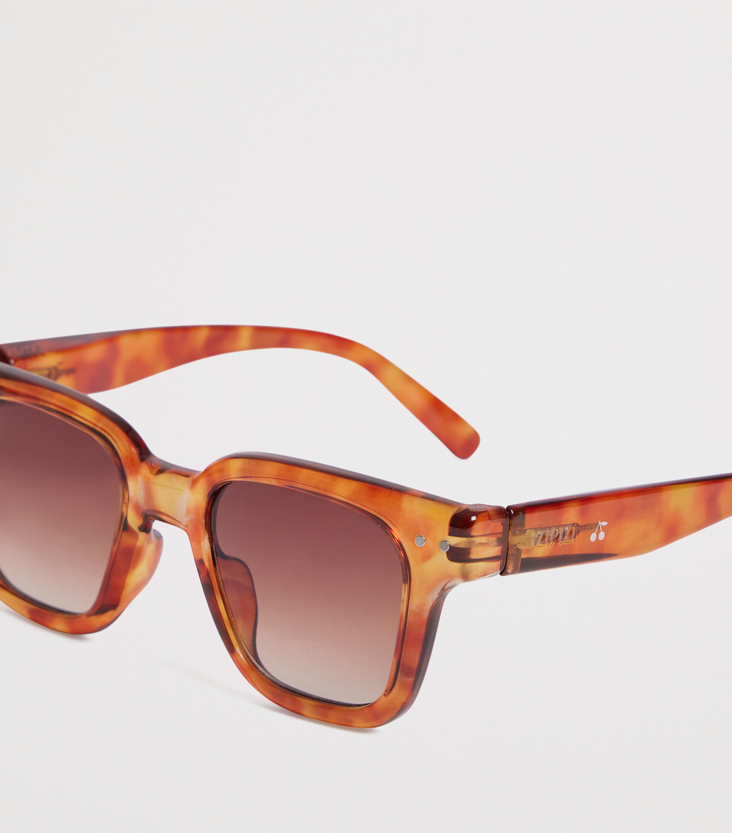 Bonpoint Tortoiseshell Cherry-Detail Square Sunglasses Marron Image 2