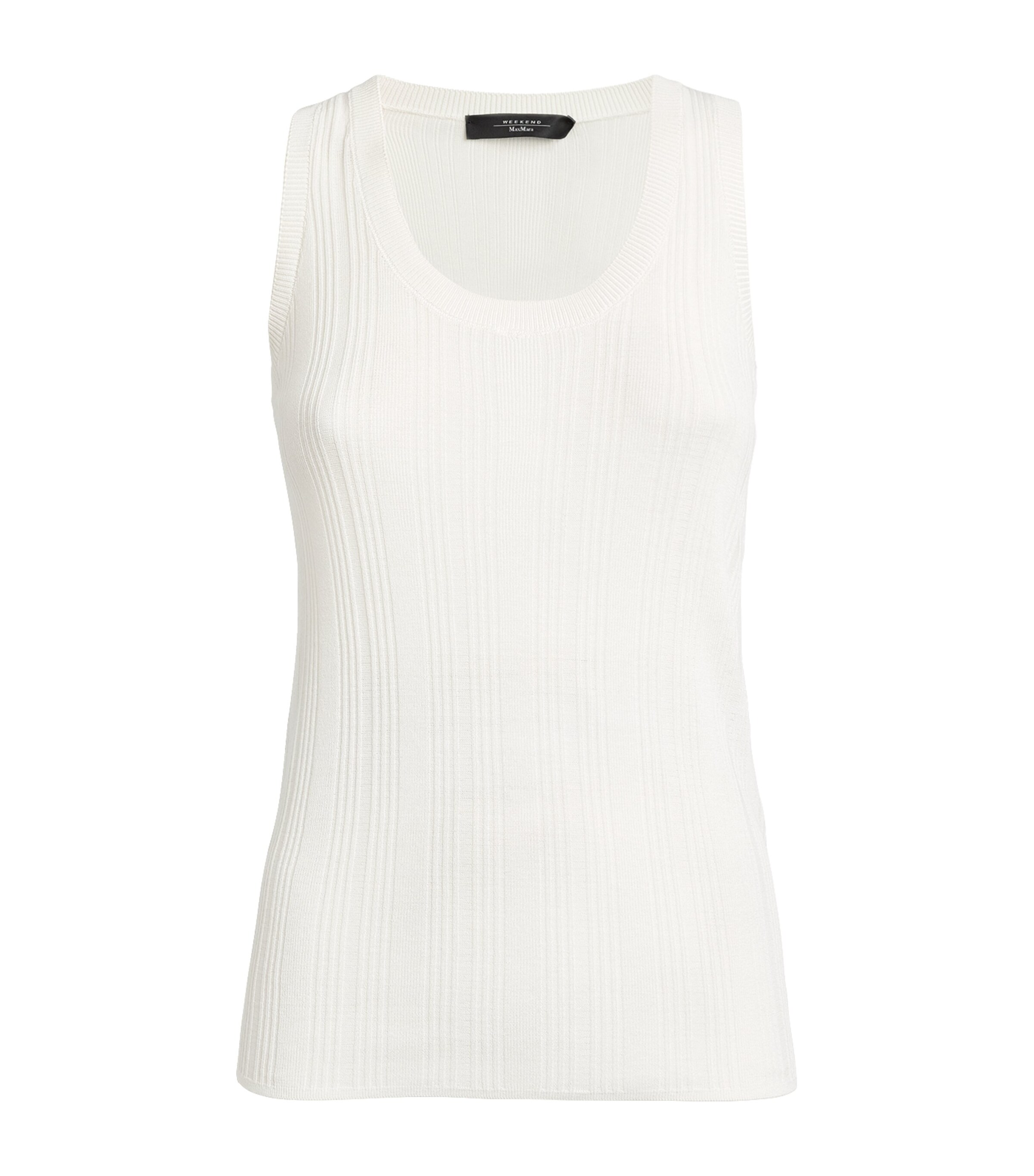 Ribbed Tank Top WHITE Image 1