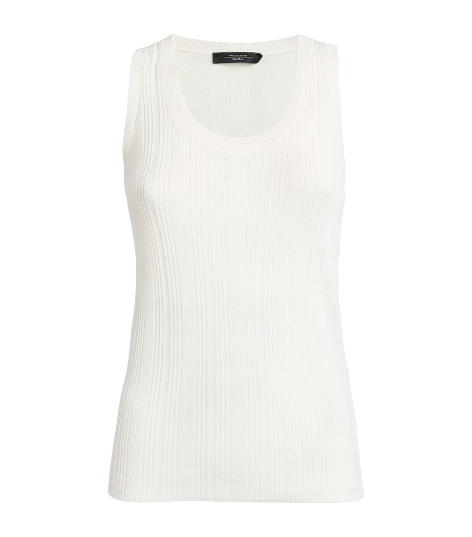 Ribbed Tank Top WHITE Image 1