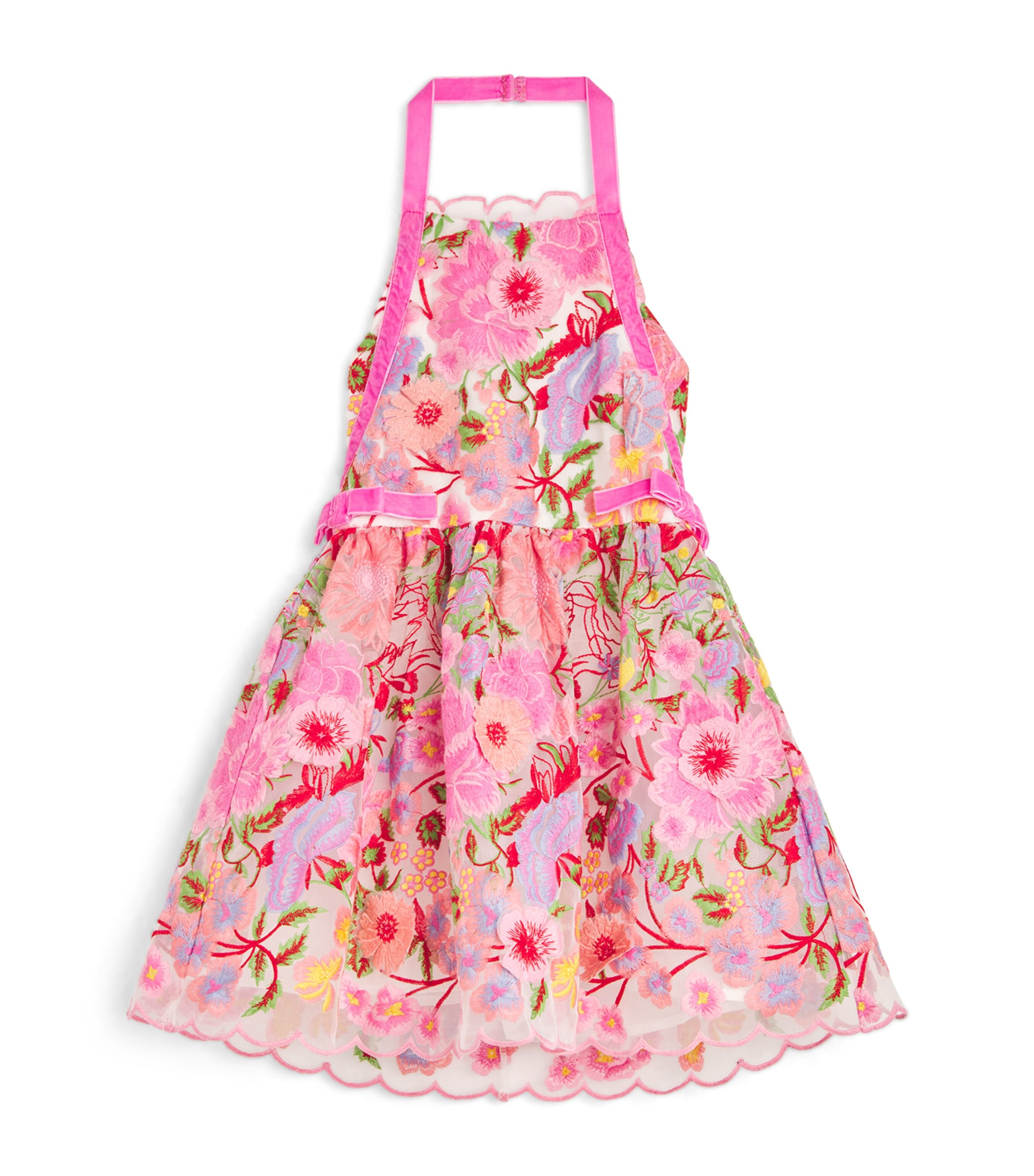 MARLO FLORAL-EMBROIDERED MINI DRESS