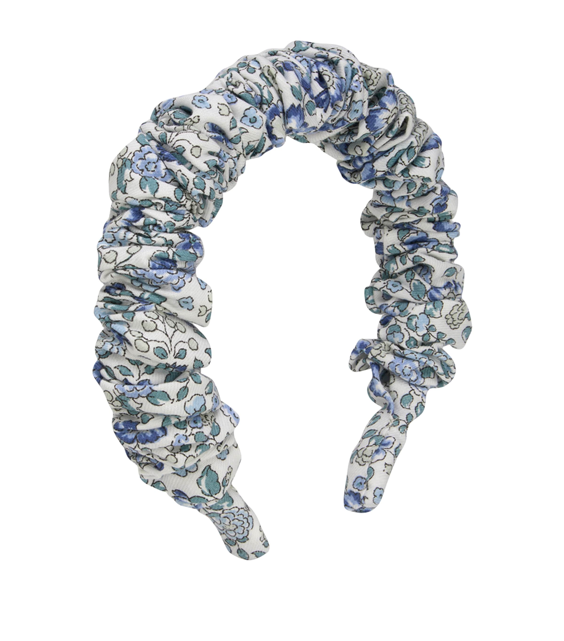 Trotters Cotton Arabella Scrunchie Headband Blue Image 1